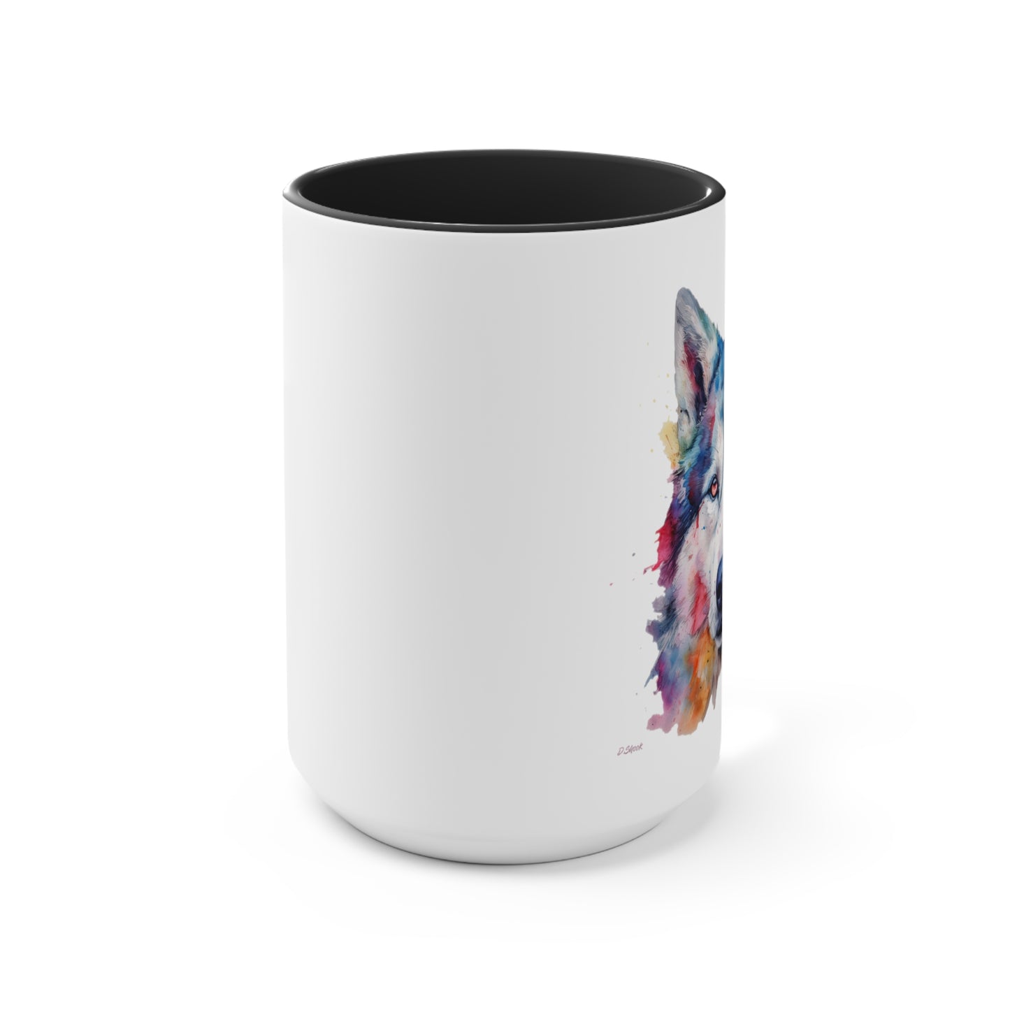 Siberian Husky 2 Accent Mugs