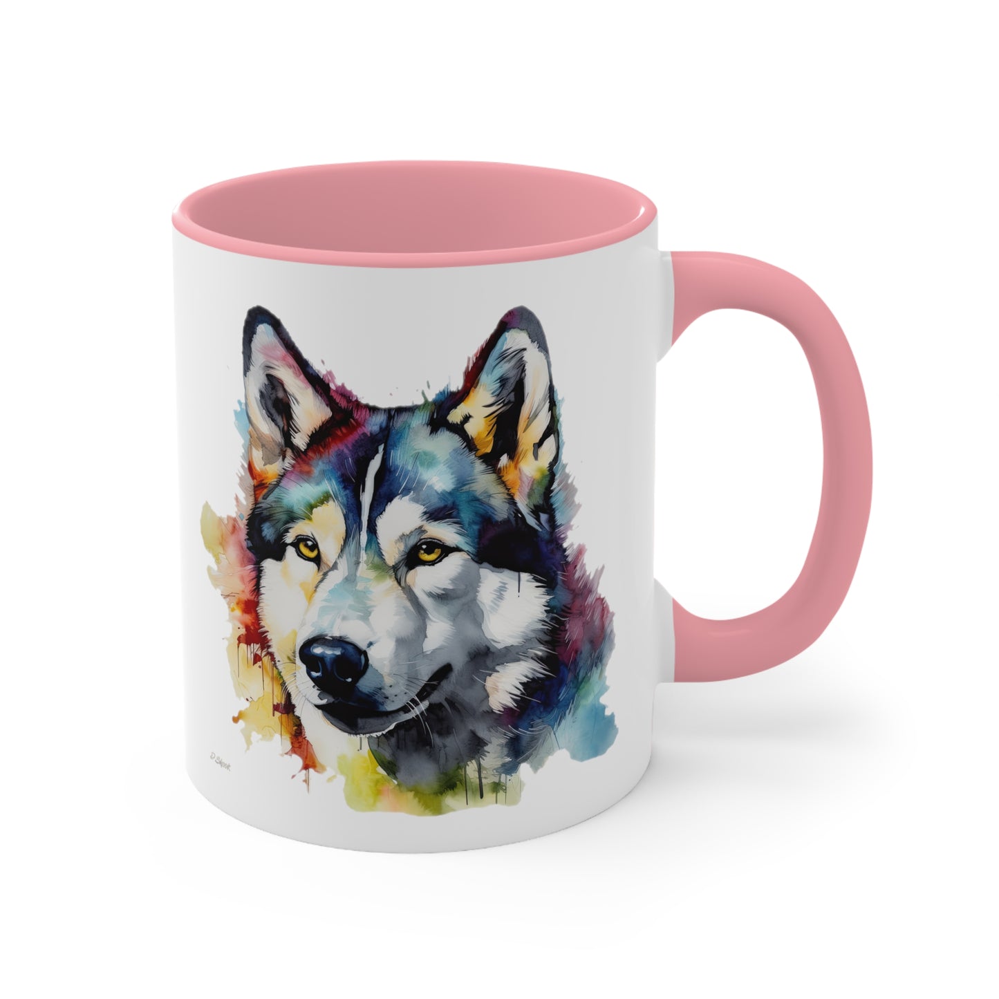 Siberian Husky 3 Accent Mugs