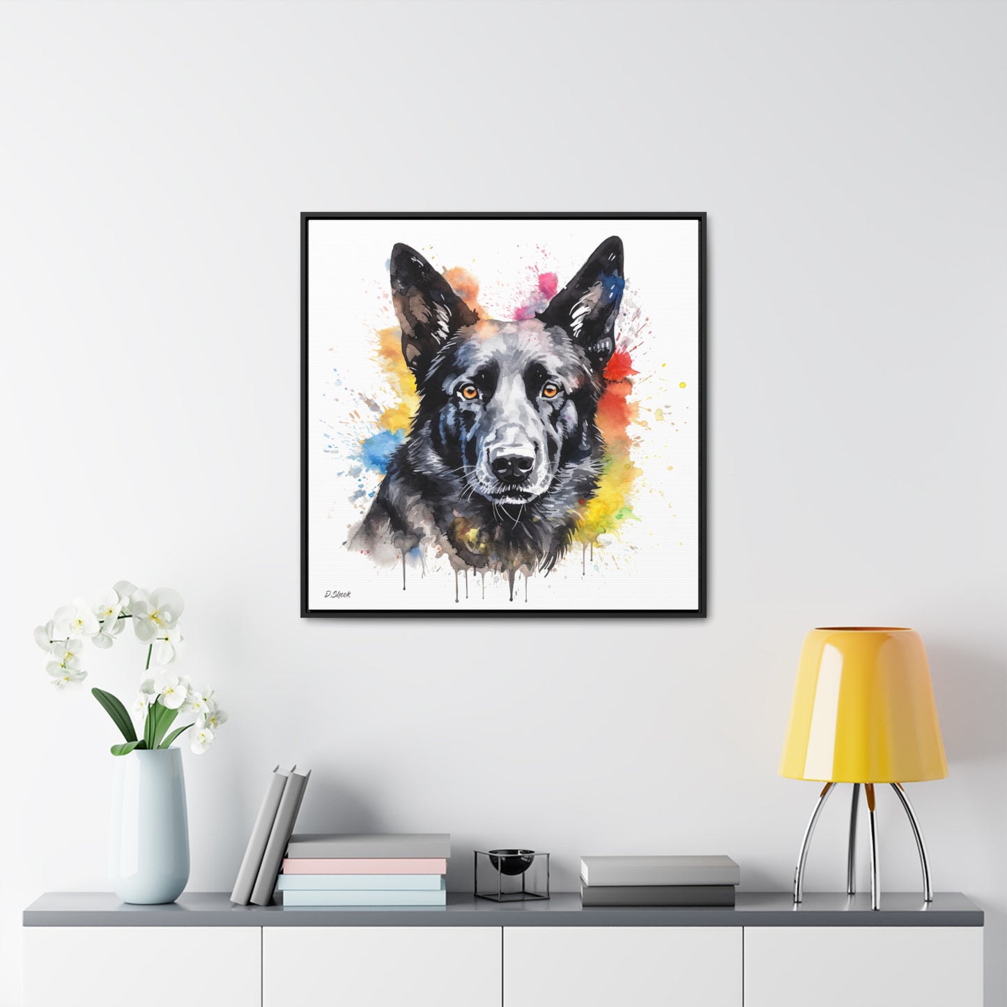 German Sheppard 21 Gallery Canvas Wraps, Square Frame