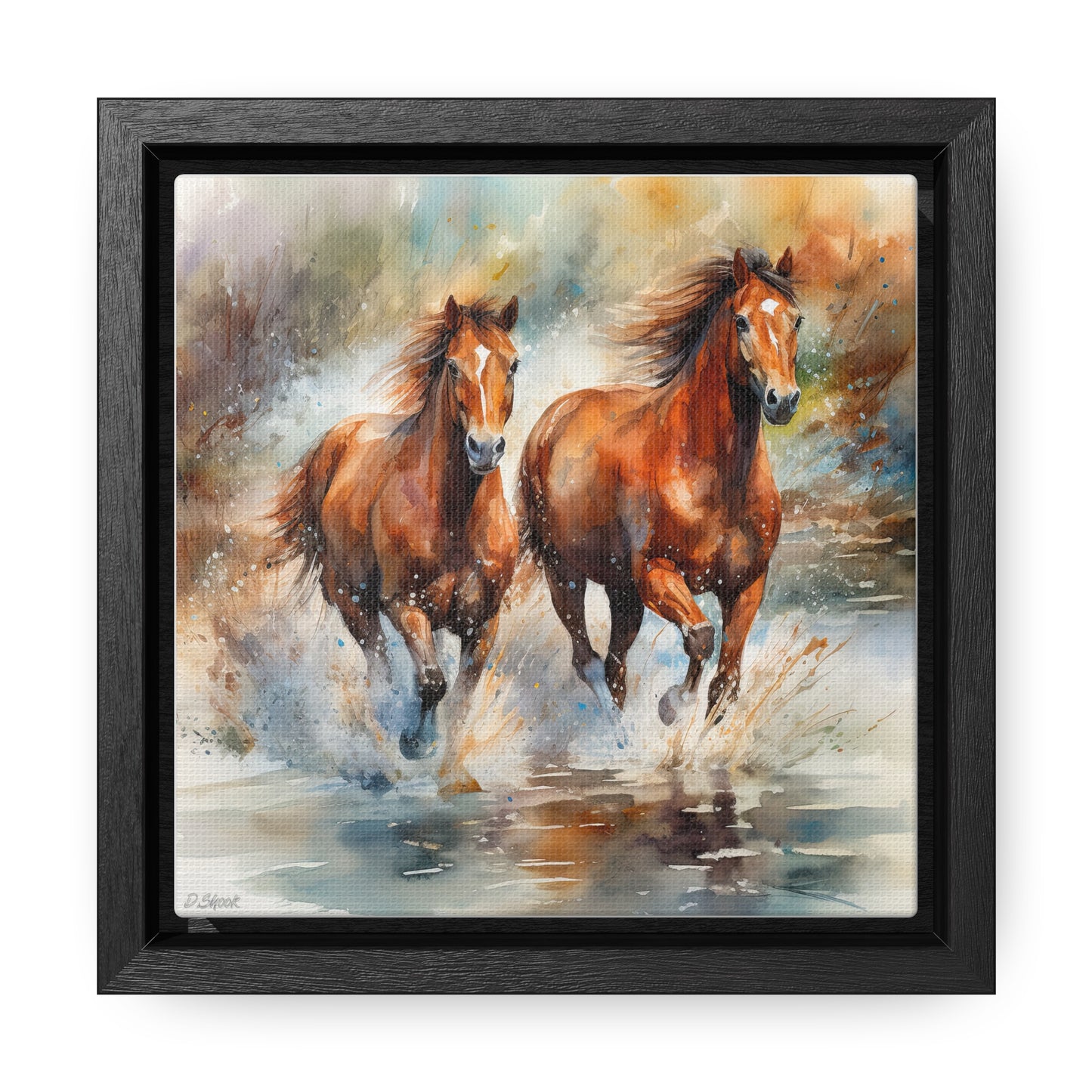 Horse Rescue 17 Gallery Canvas Wraps, Square Frame
