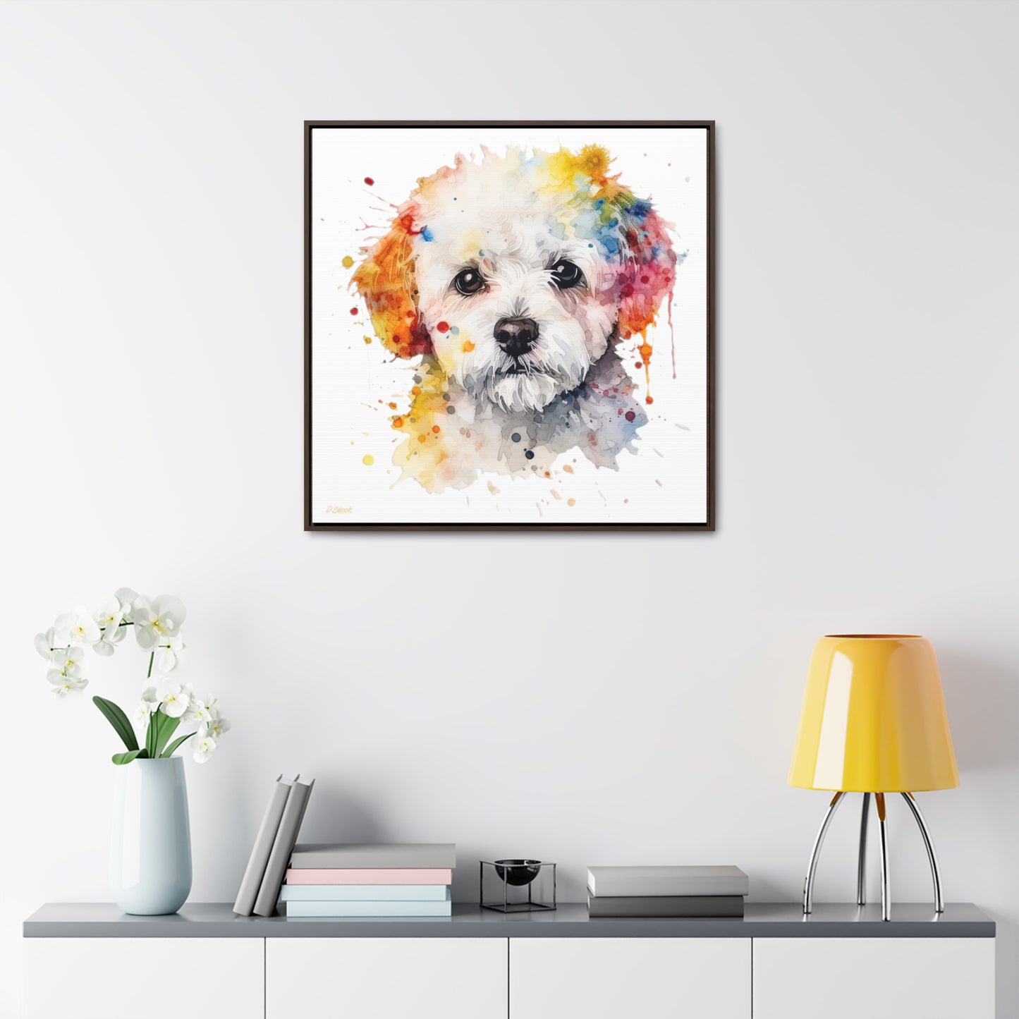 Bichon Frise 2 Gallery Canvas Wraps, Square Frame