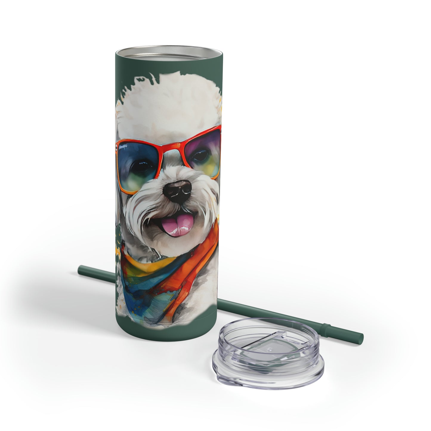 Bichon Frise 5 Maars Maker Skinny Matte Tumbler, 20oz