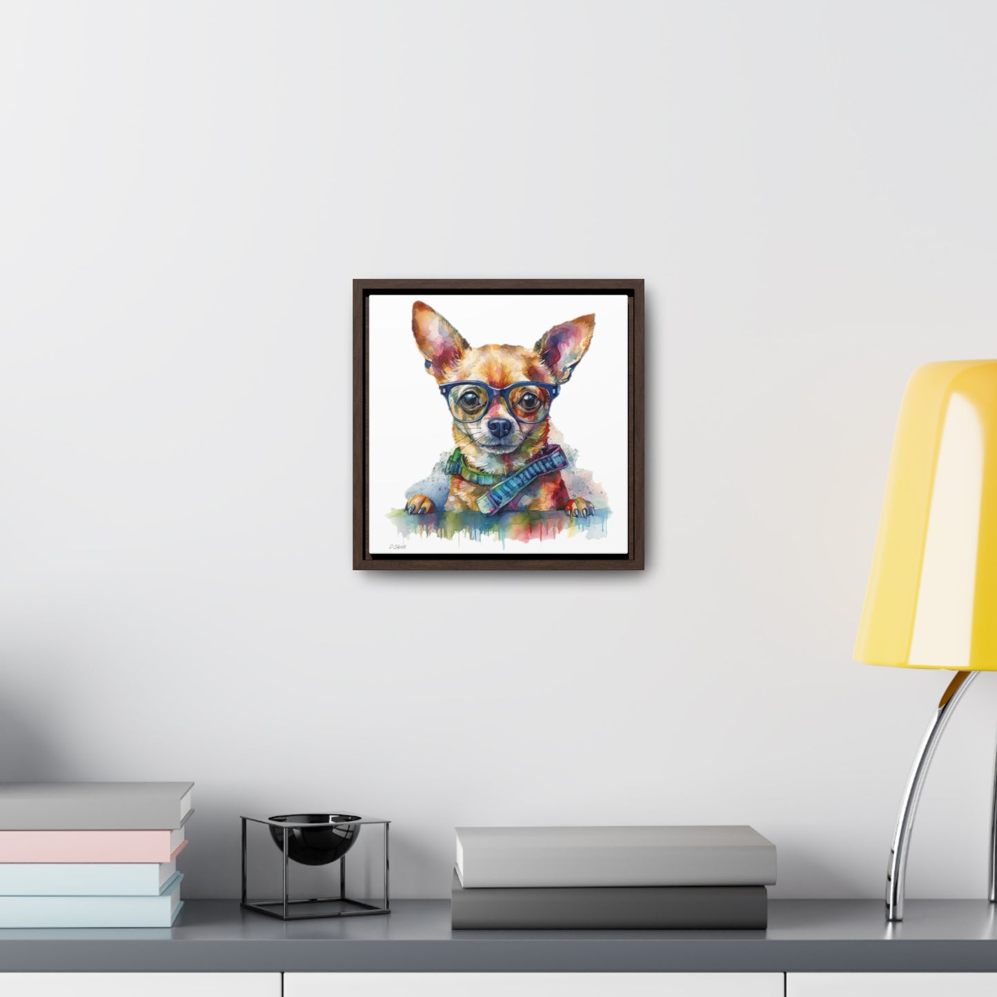 Chihuahua 4 Gallery Canvas Wraps, Square Frame