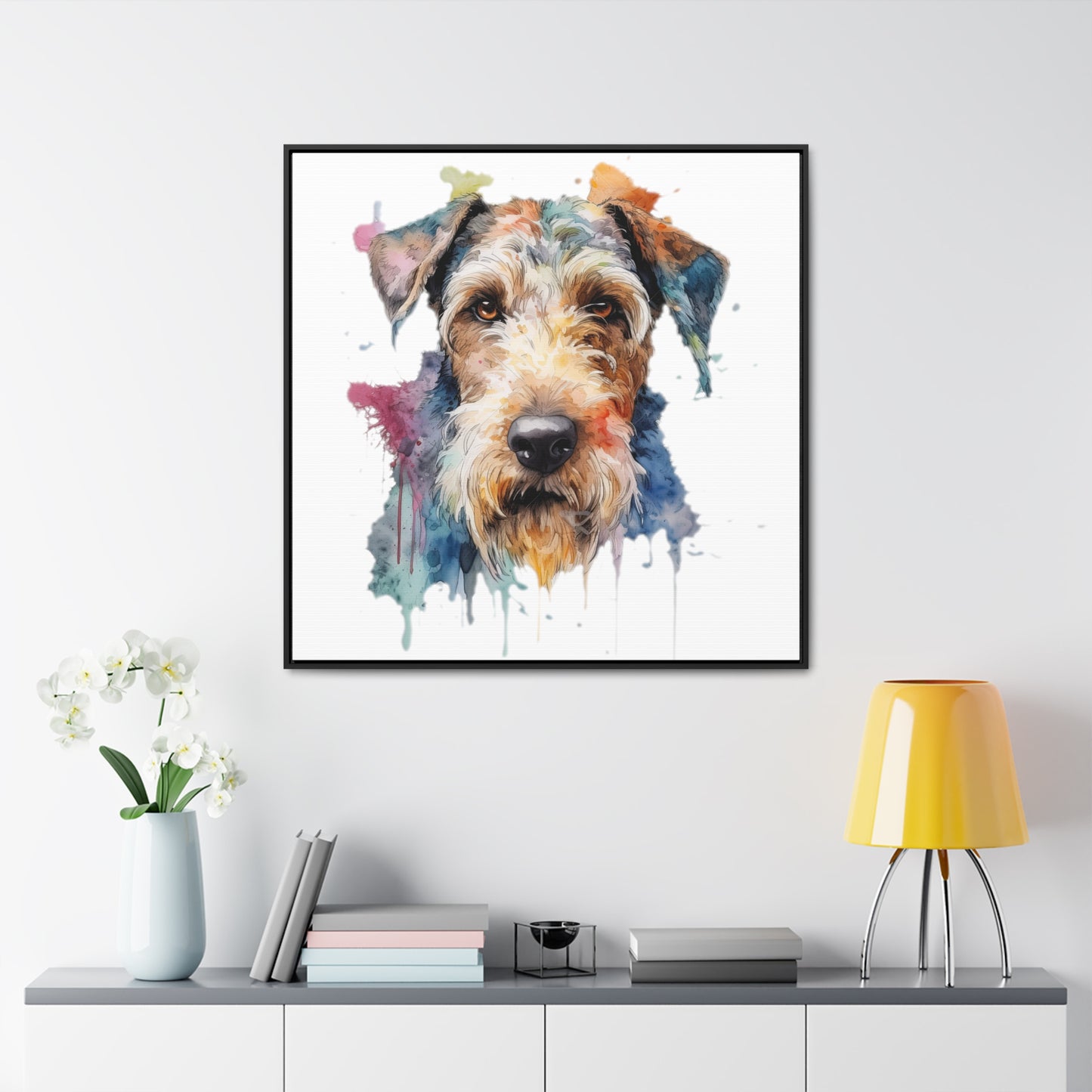 Airedale Terrier 2 Gallery Canvas Wraps, Square Frame