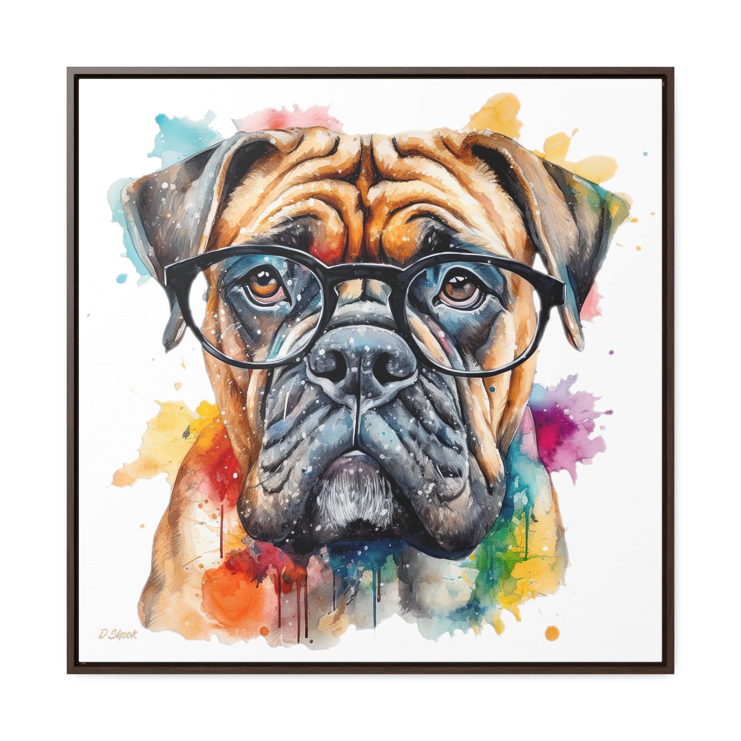 Bullmastiff 6 Gallery Canvas Wraps, Square Frame