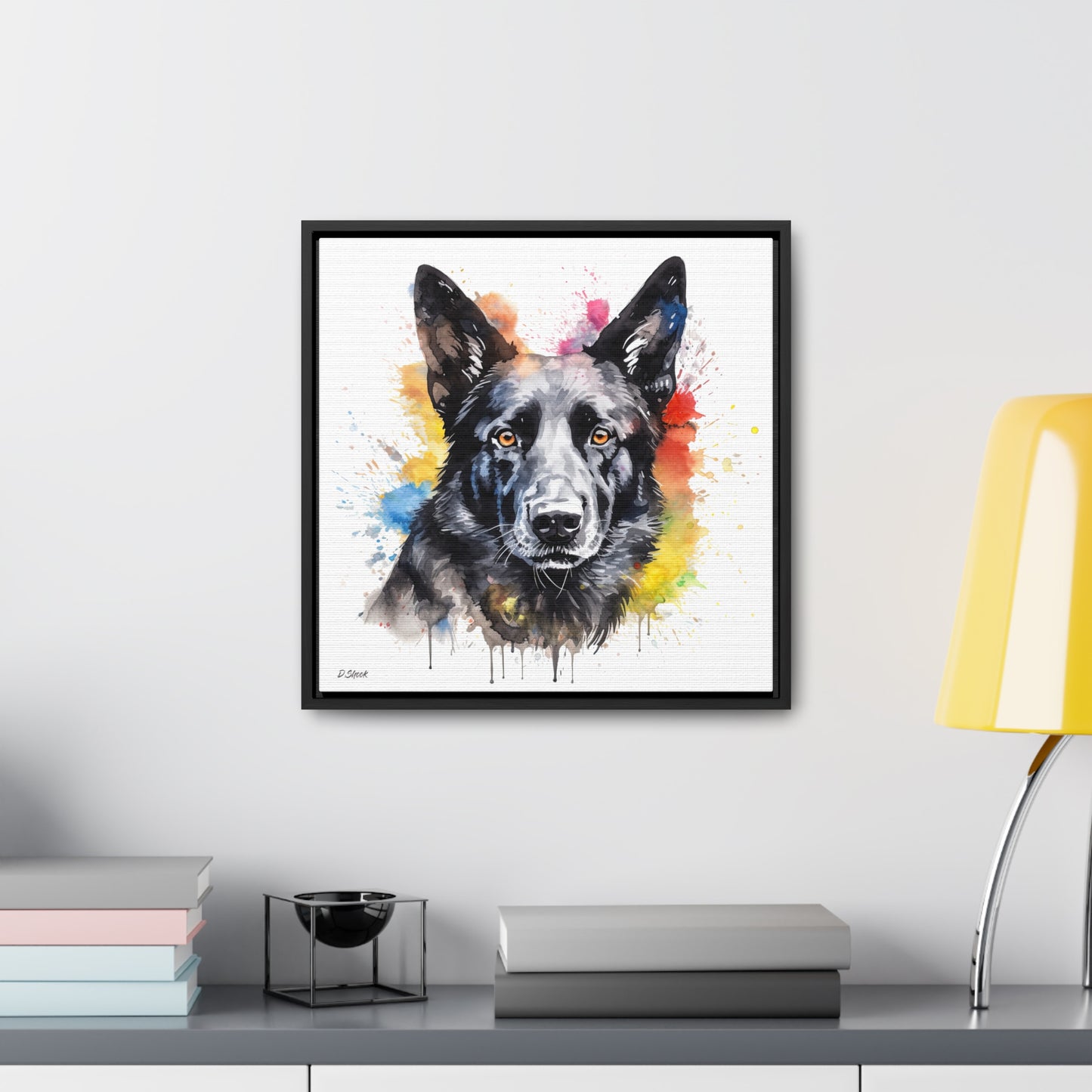 German Sheppard 21 Gallery Canvas Wraps, Square Frame
