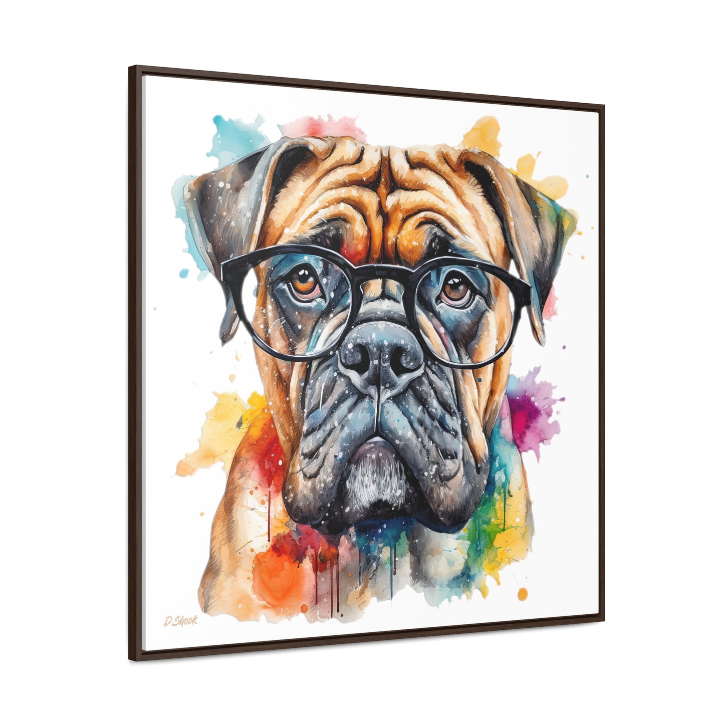 Bullmastiff 6 Gallery Canvas Wraps, Square Frame