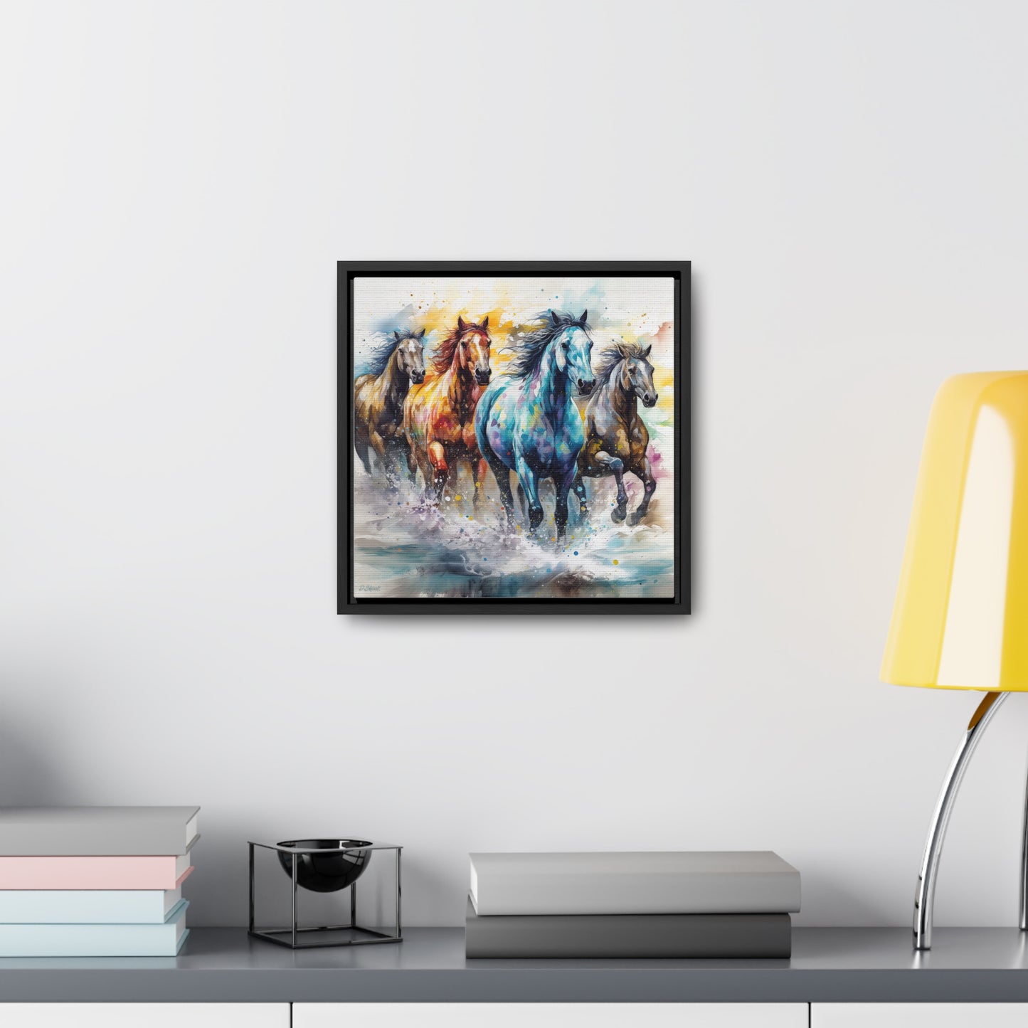 Horse Rescue 15 Gallery Canvas Wraps, Square Frame