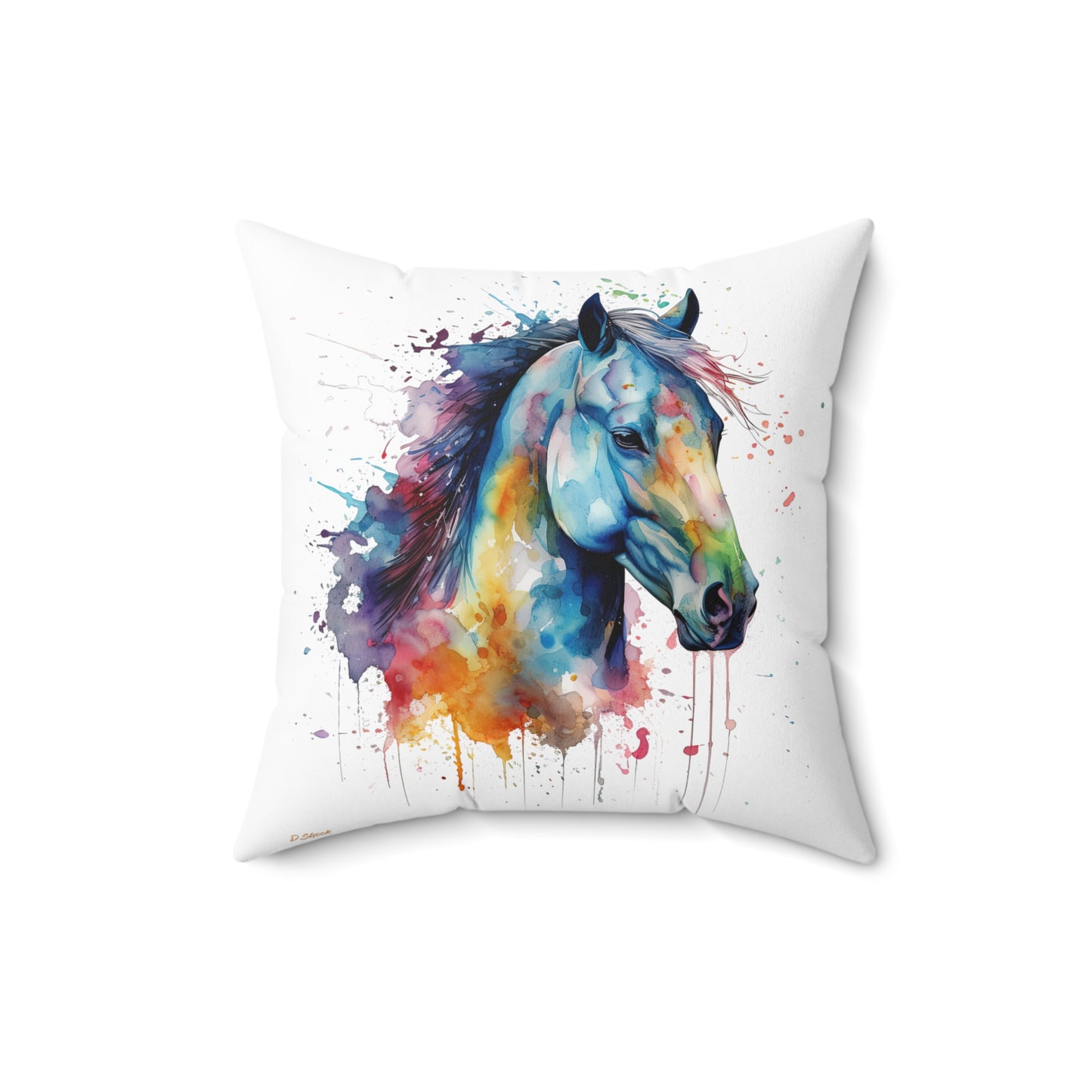Horse Rescue 13 Spun Polyester Square Pillow