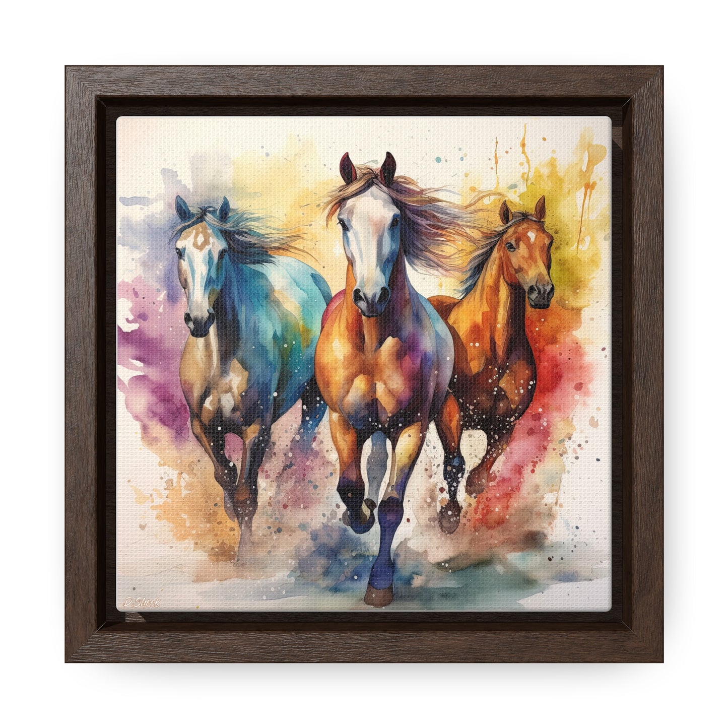 Horse Rescue 8 Gallery Canvas Wraps, Square Frame
