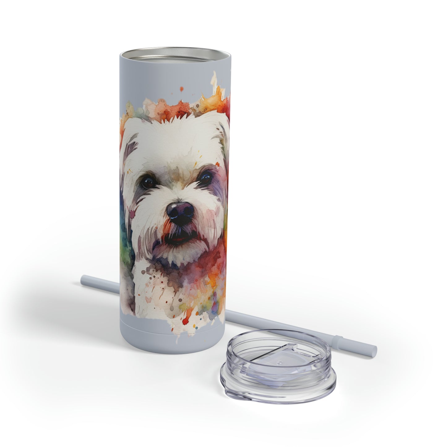 Maltese Dog 2 Maars Maker Skinny Matte Tumbler, 20oz