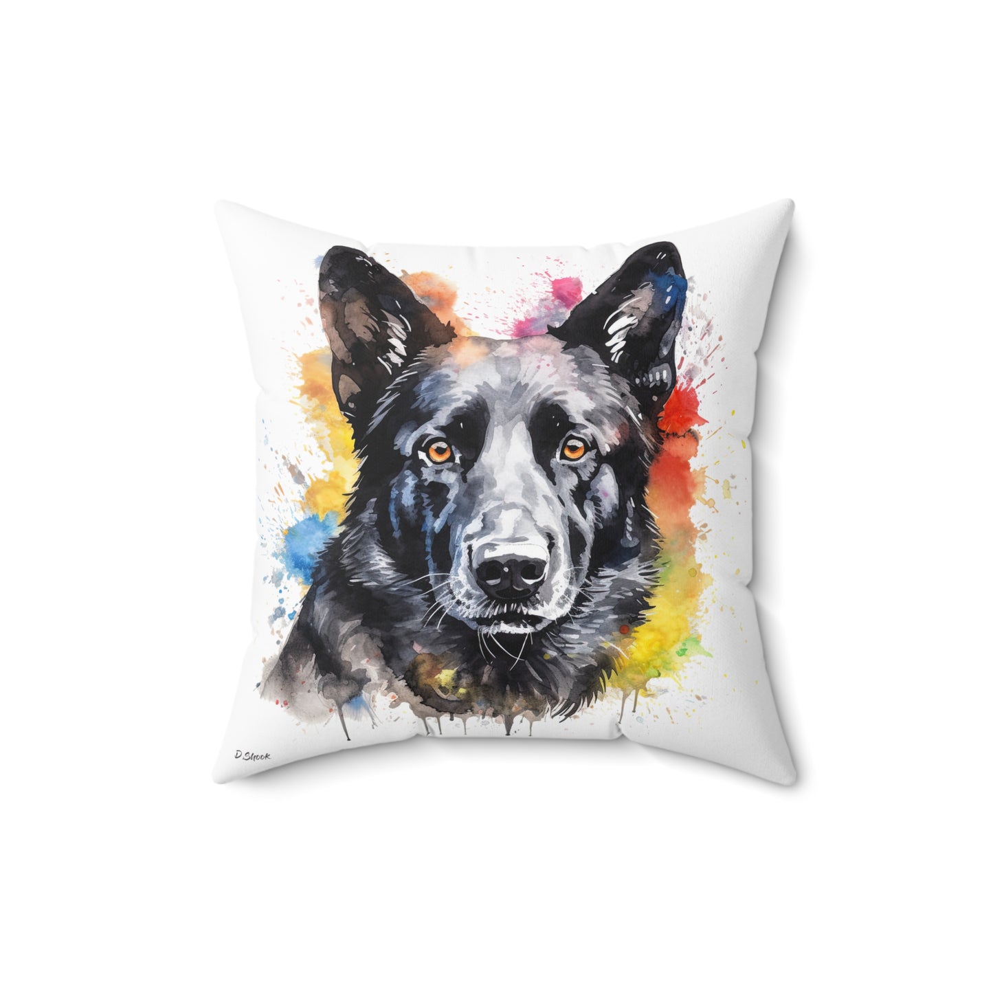 German Sheppard 21 Spun Polyester Square Pillow