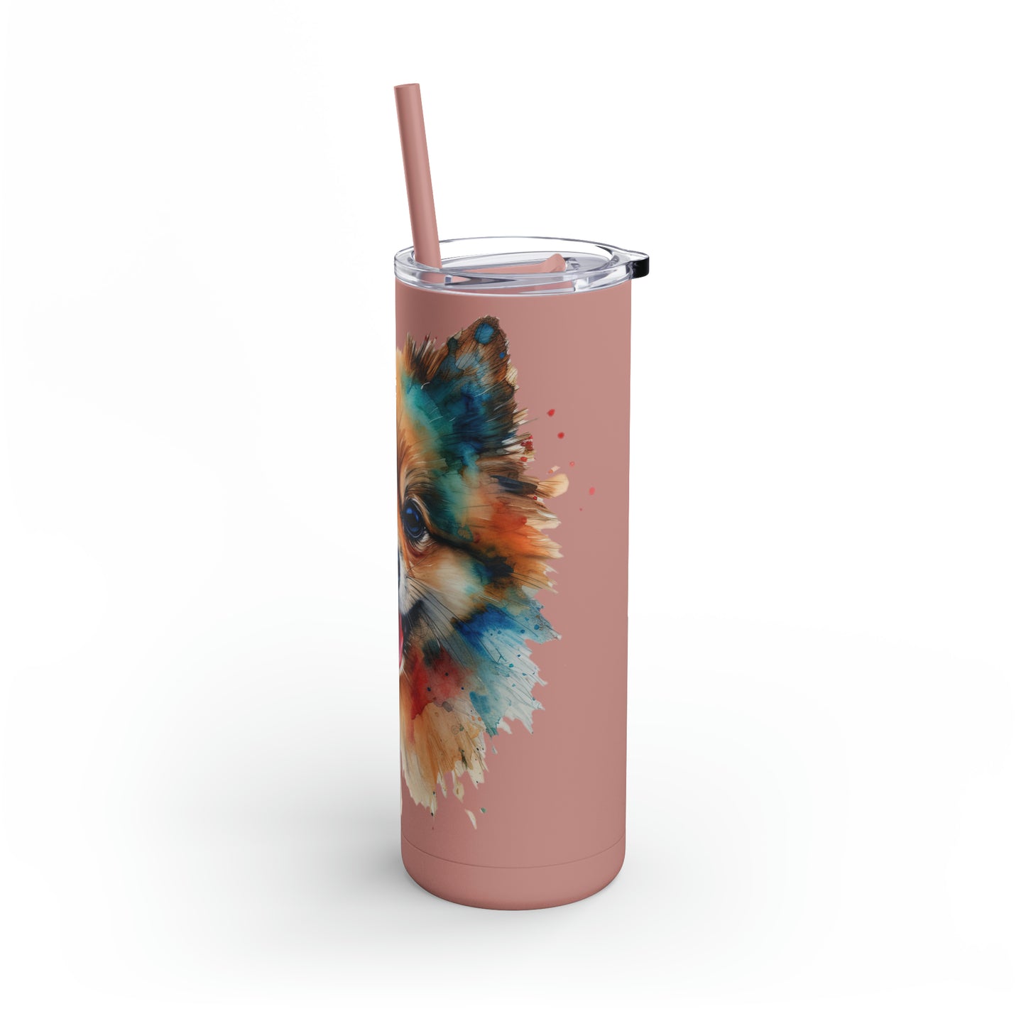 Pomeranian 3 Maars Maker Skinny Matte Tumbler, 20oz