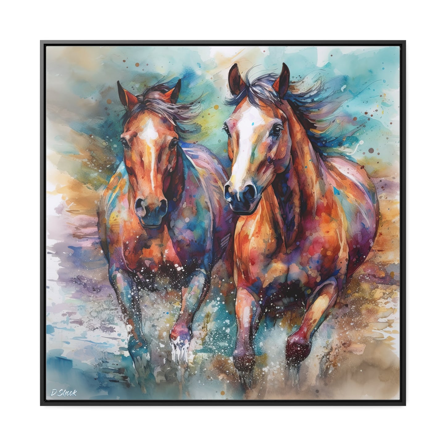 Horse Rescue 7 Gallery Canvas Wraps, Square Frame