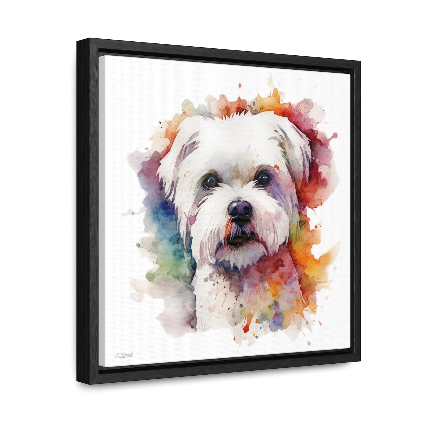 Maltese Dog 2 Gallery Canvas Wraps, Square Frame