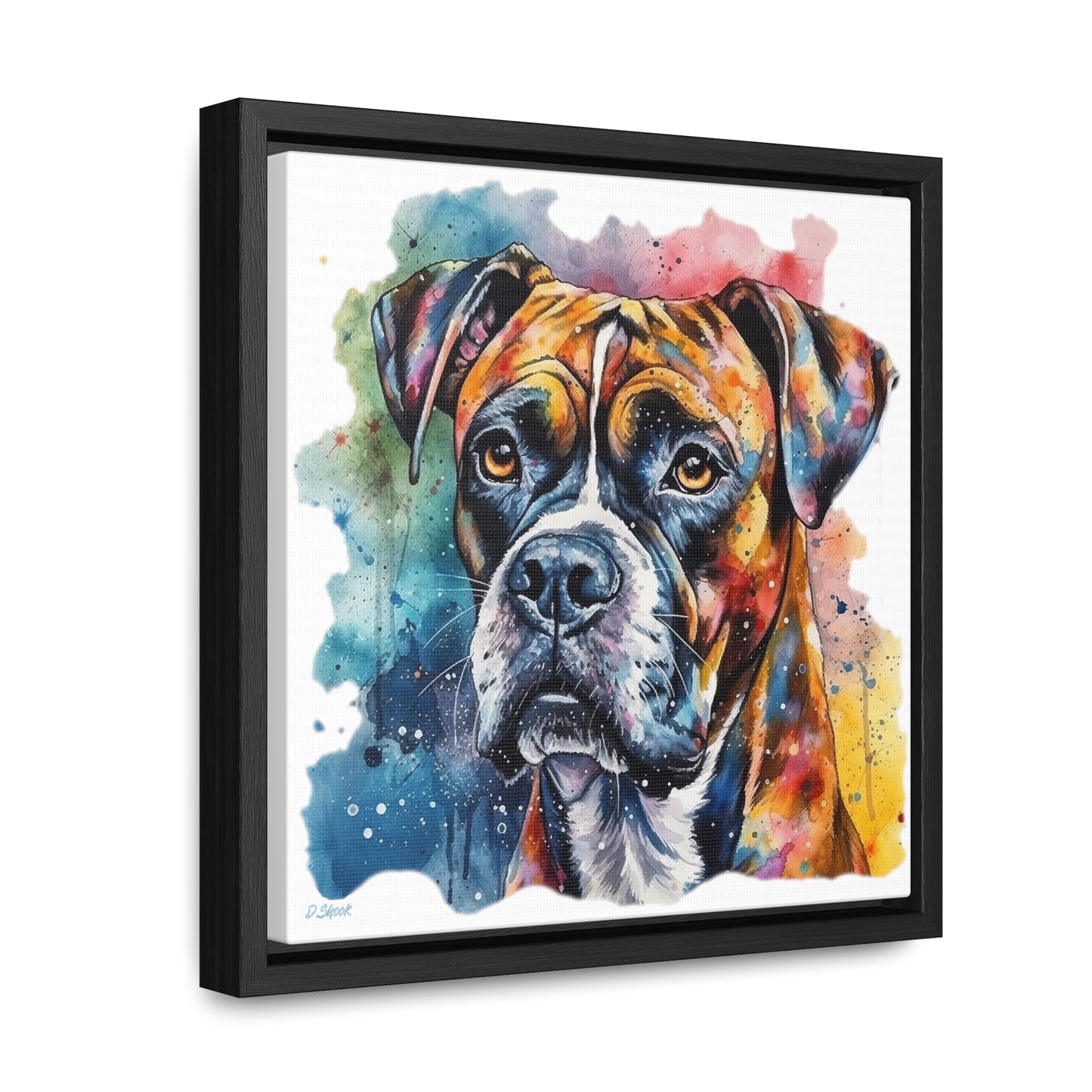 Boxer 3 Gallery Canvas Wraps, Square Frame