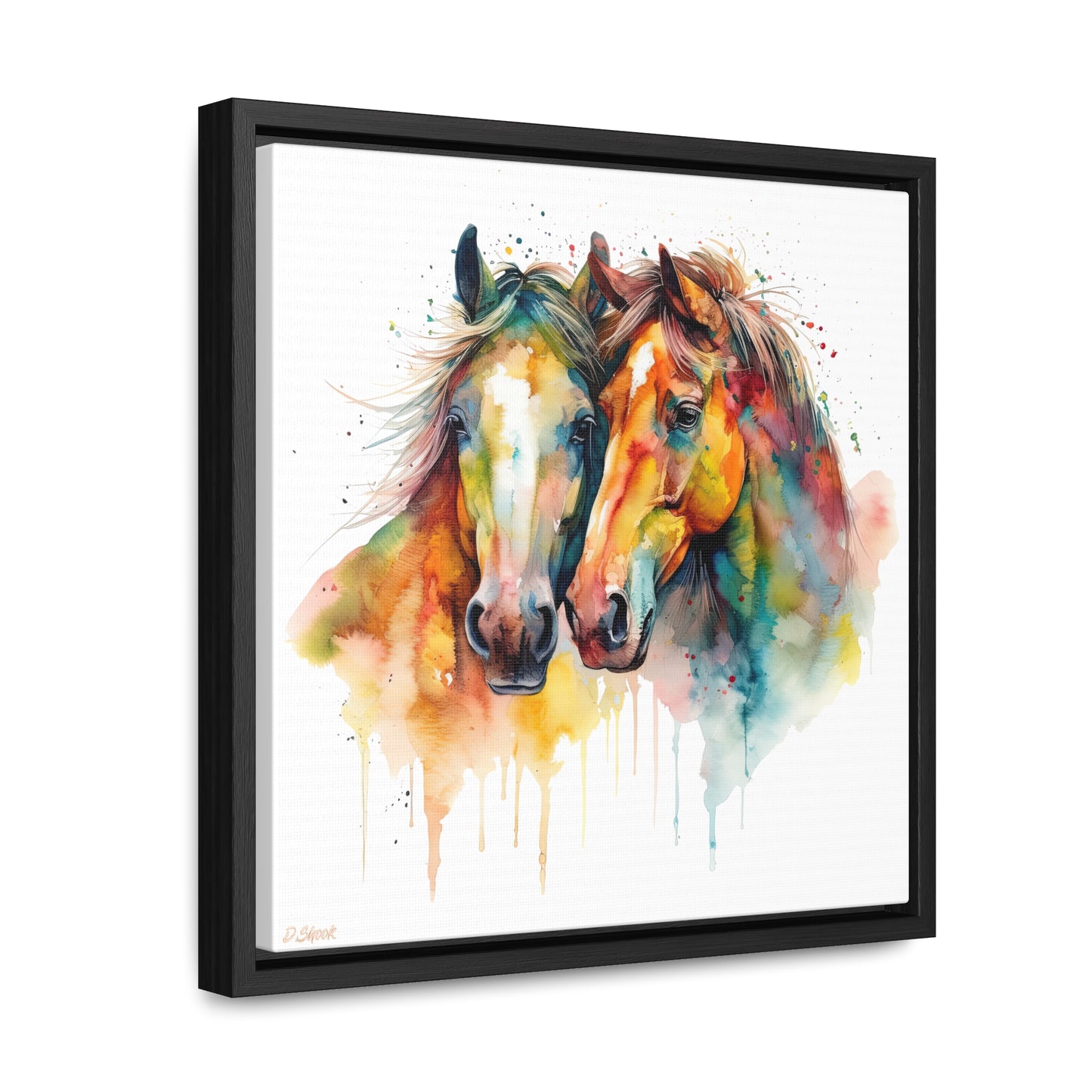 Horse Rescue 6 Gallery Canvas Wraps, Square Frame