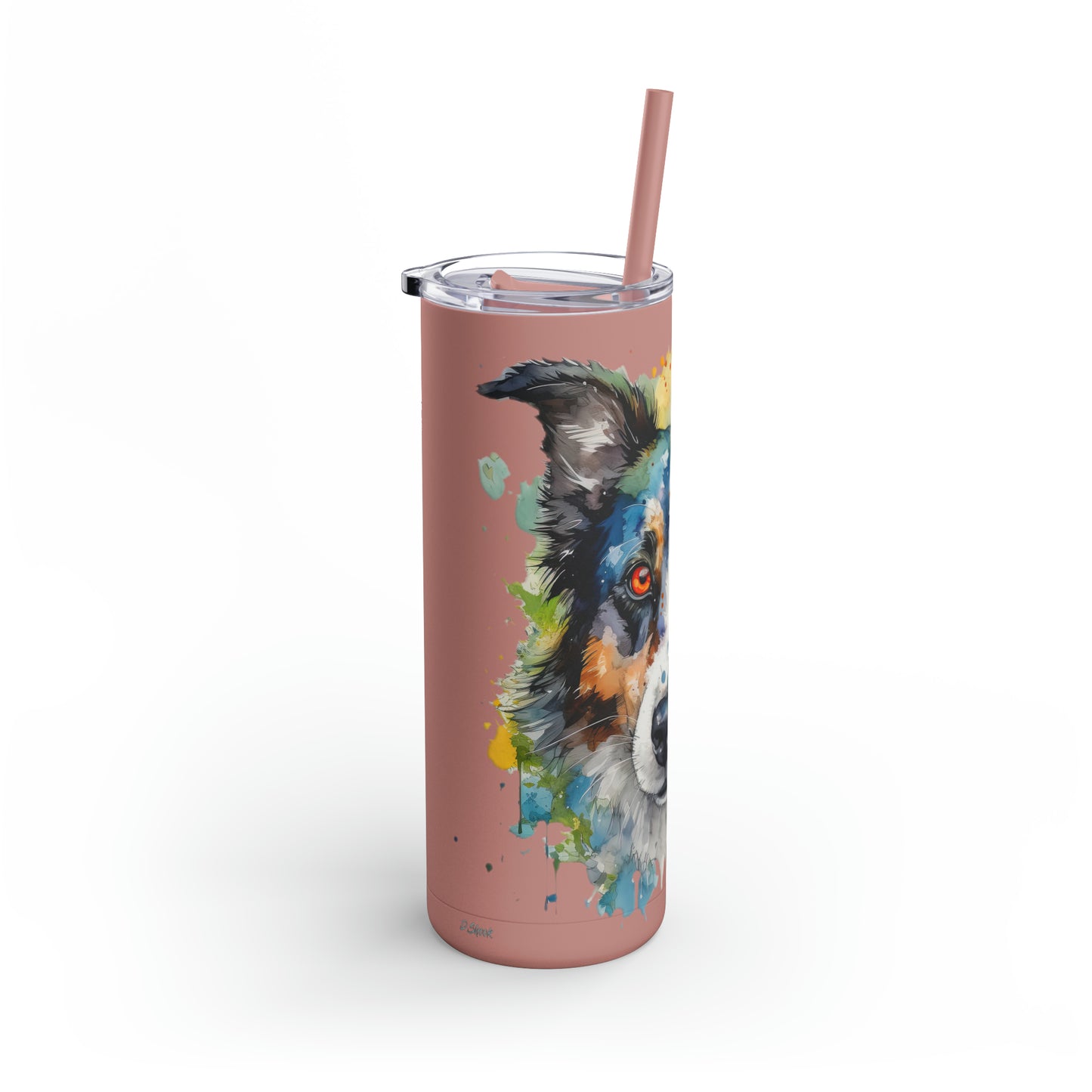 Border Collie 3 Maars Maker Skinny Matte Tumbler, 20oz