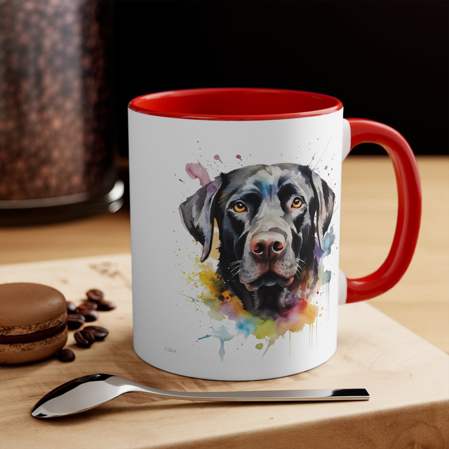 Black Lab 6 Accent Mugs