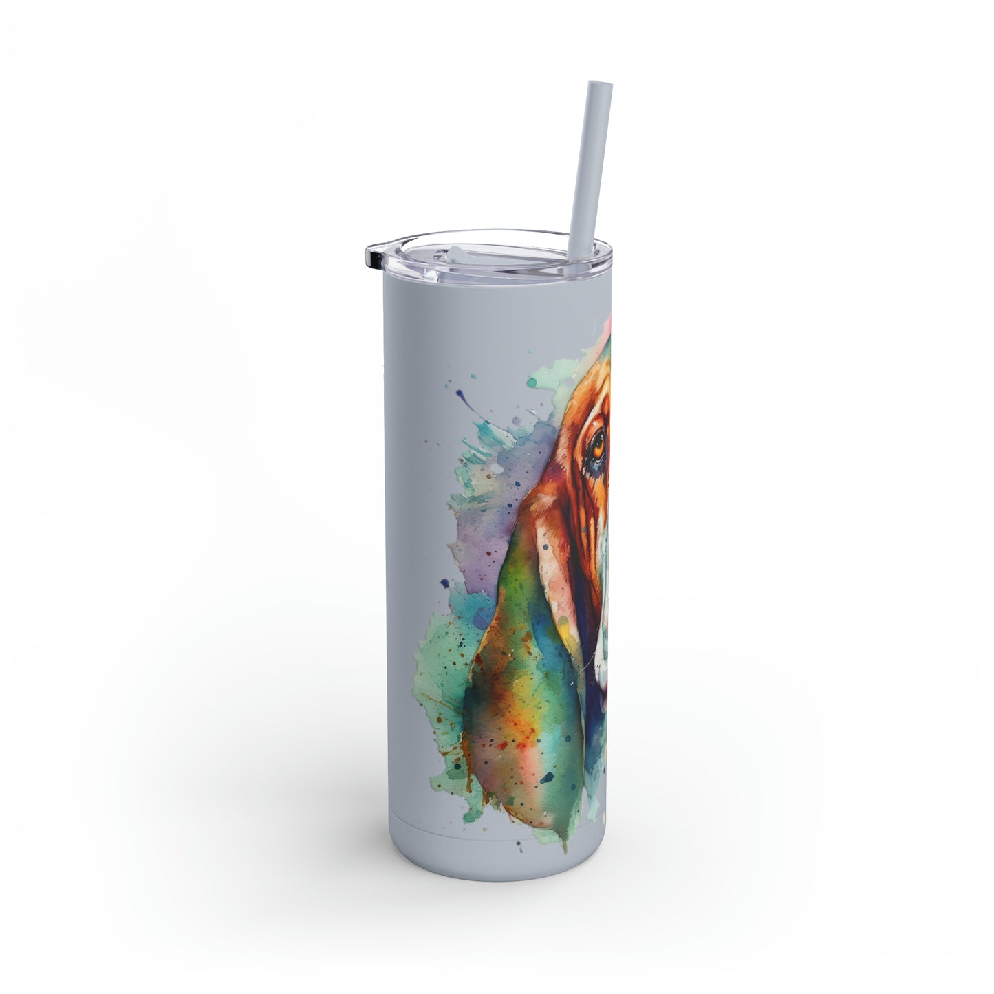 Basset Hound 1 Maars Maker Skinny Matte Tumbler, 20oz