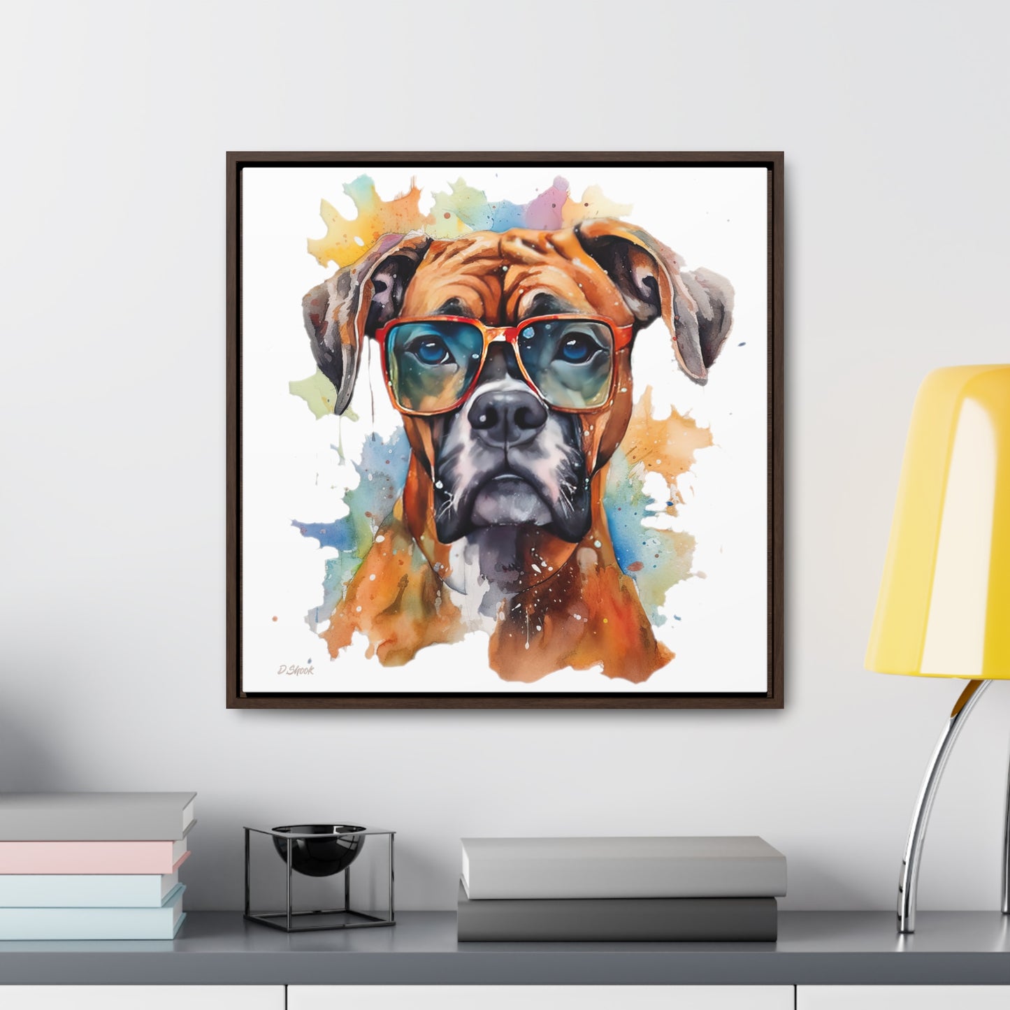 Boxer 4 Gallery Canvas Wraps, Square Frame