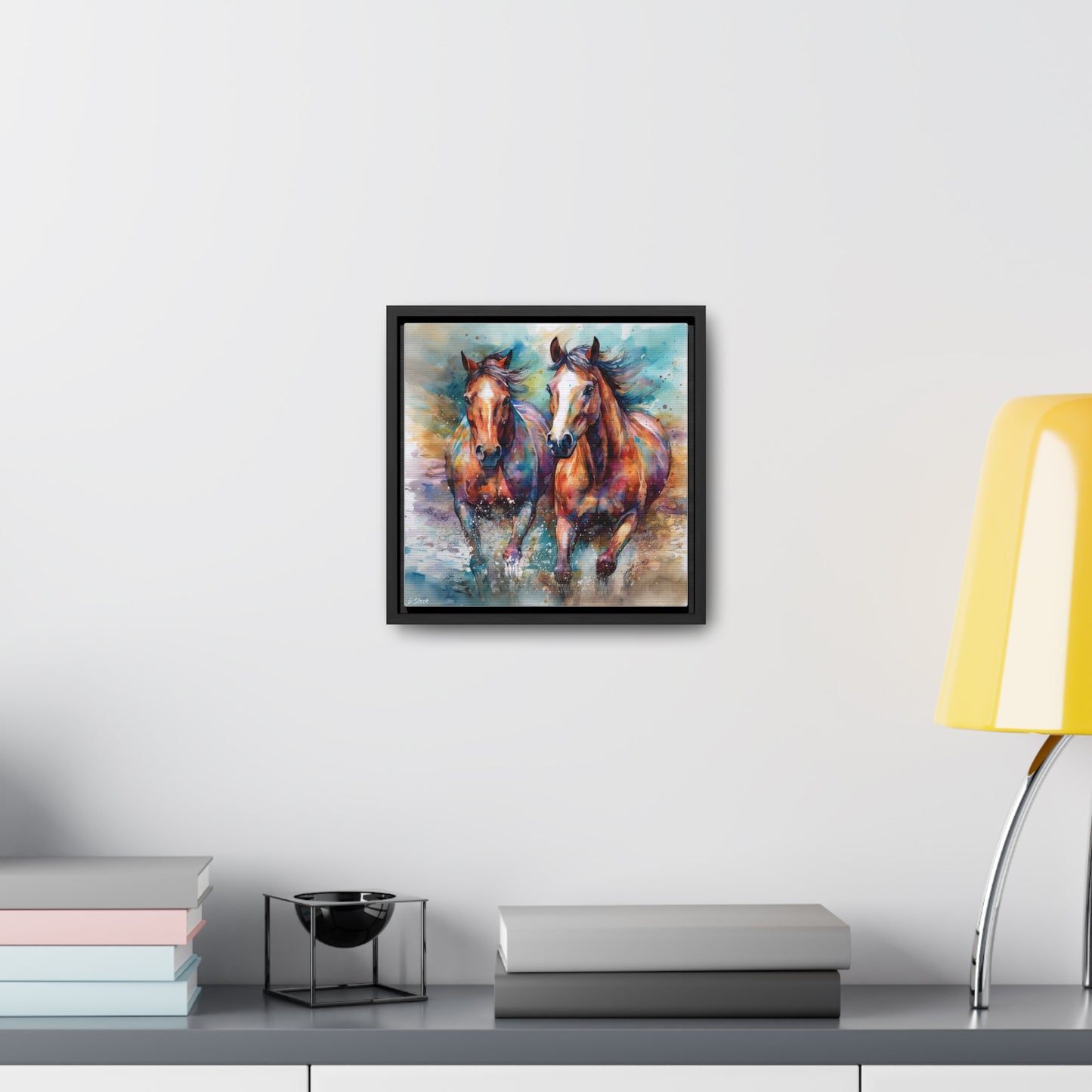 Horse Rescue 7 Gallery Canvas Wraps, Square Frame