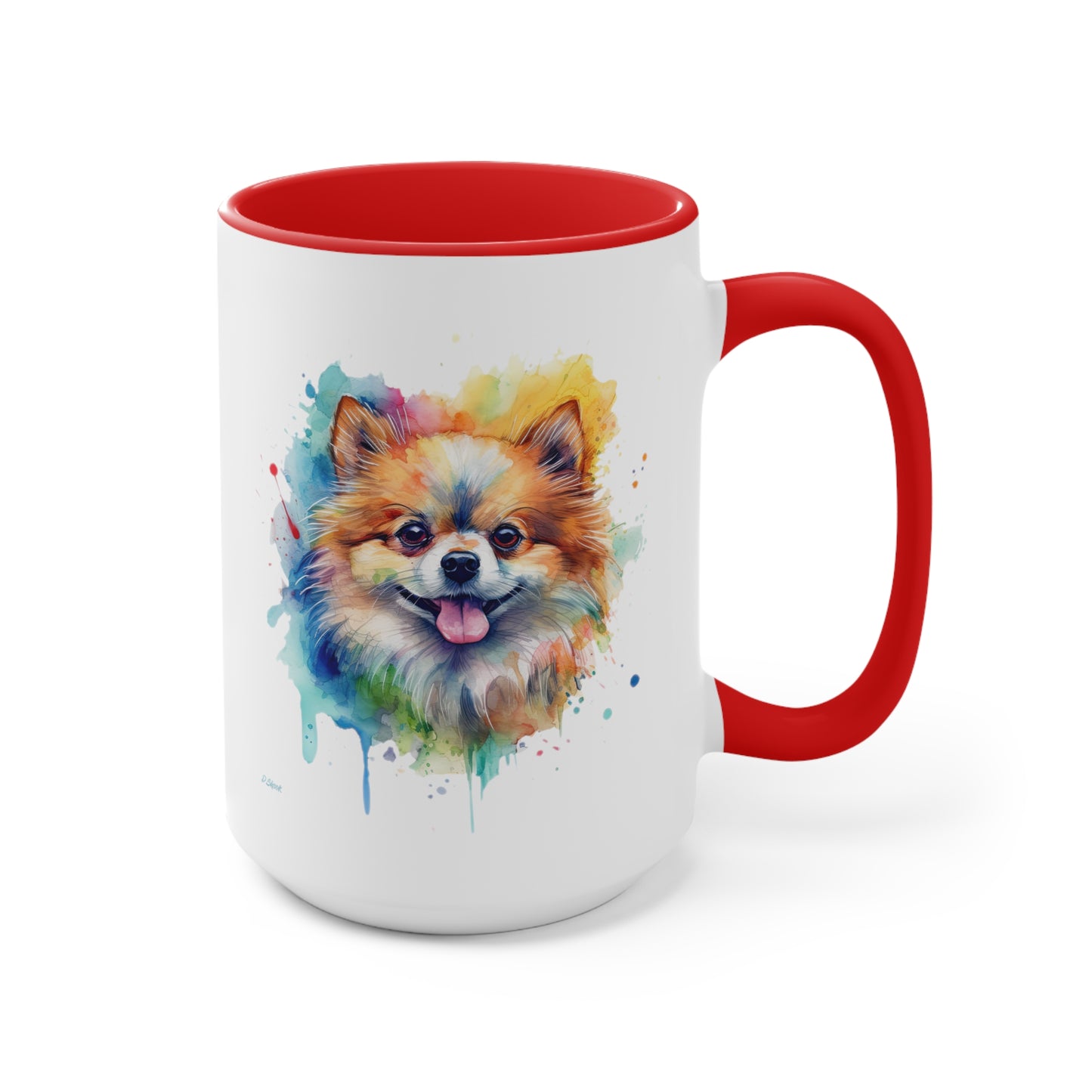 Pomeranian 4 Accent Mugs