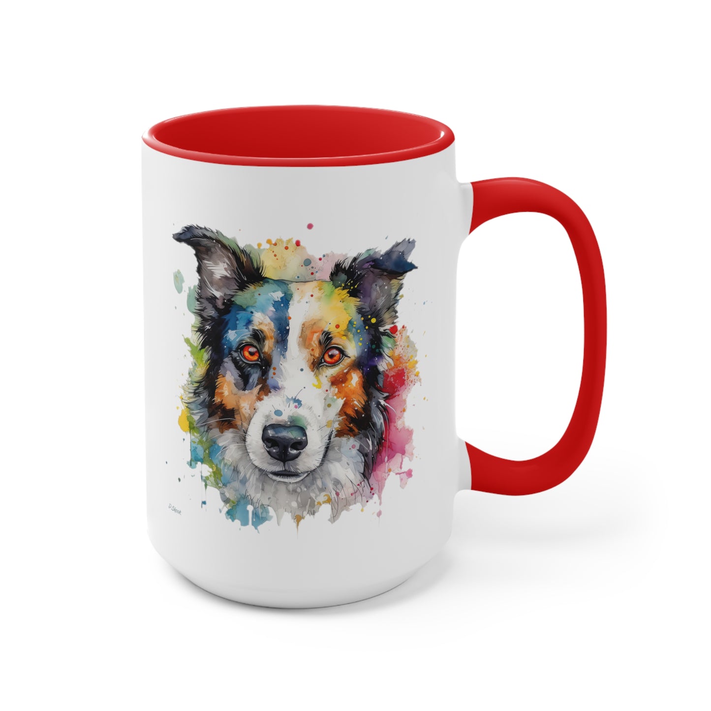 Border Collie 3 Accent Mugs