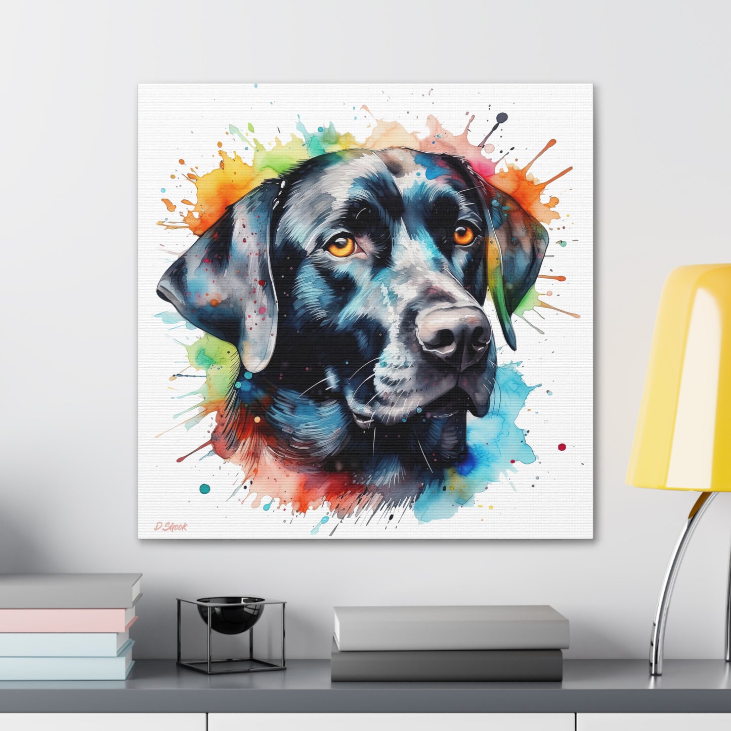 Black Lab 5 Canvas Gallery Wraps
