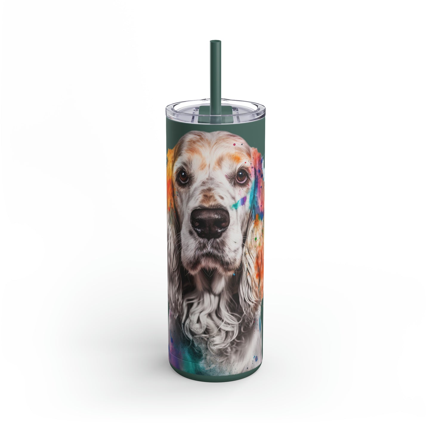 English Cocker Spaniel 3 Maars Maker Skinny Matte Tumbler, 20oz