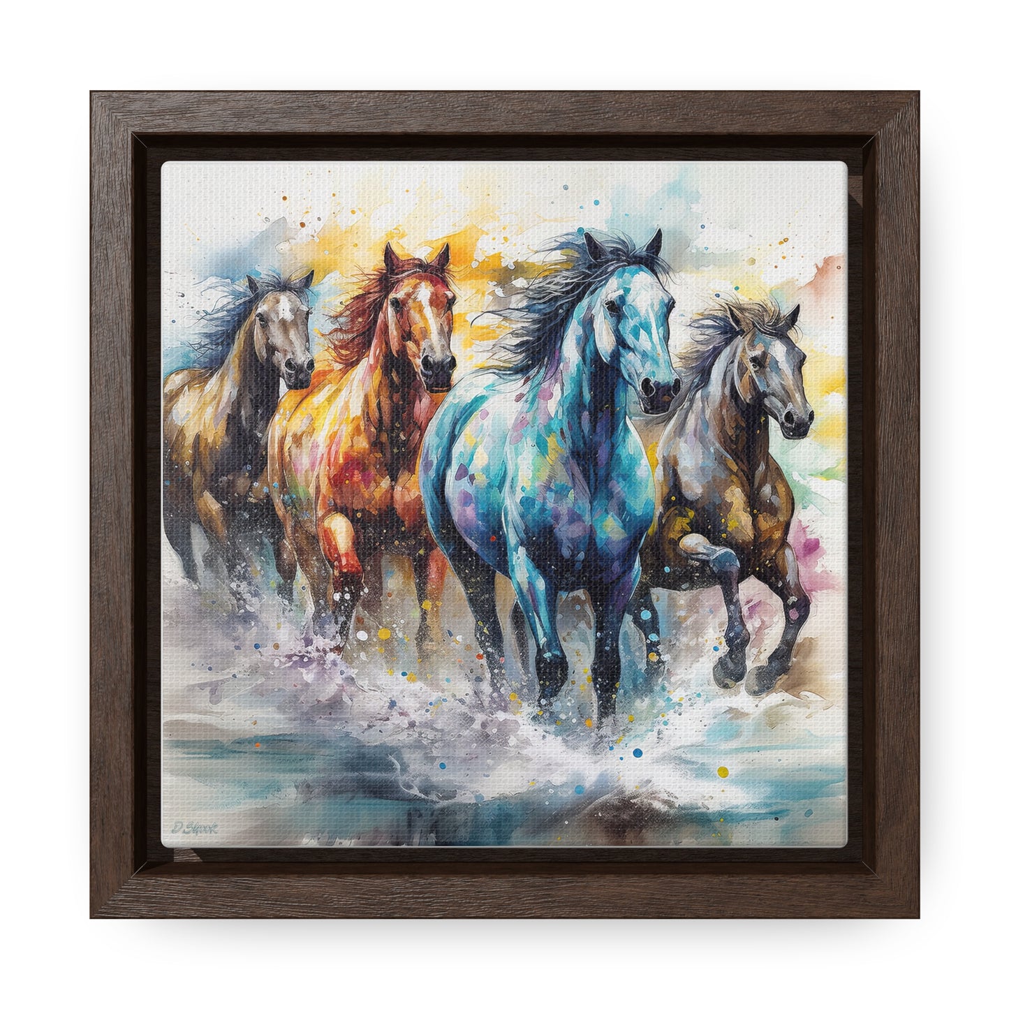 Horse Rescue 15 Gallery Canvas Wraps, Square Frame