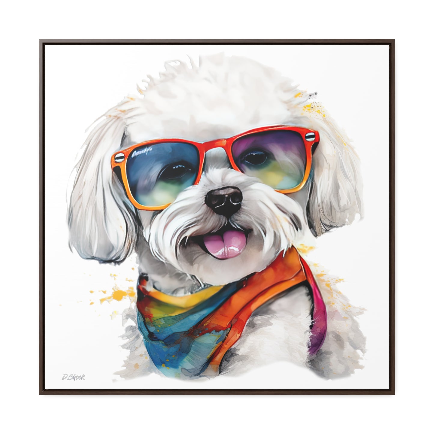 Bichon Frise 5 Gallery Canvas Wraps, Square Frame