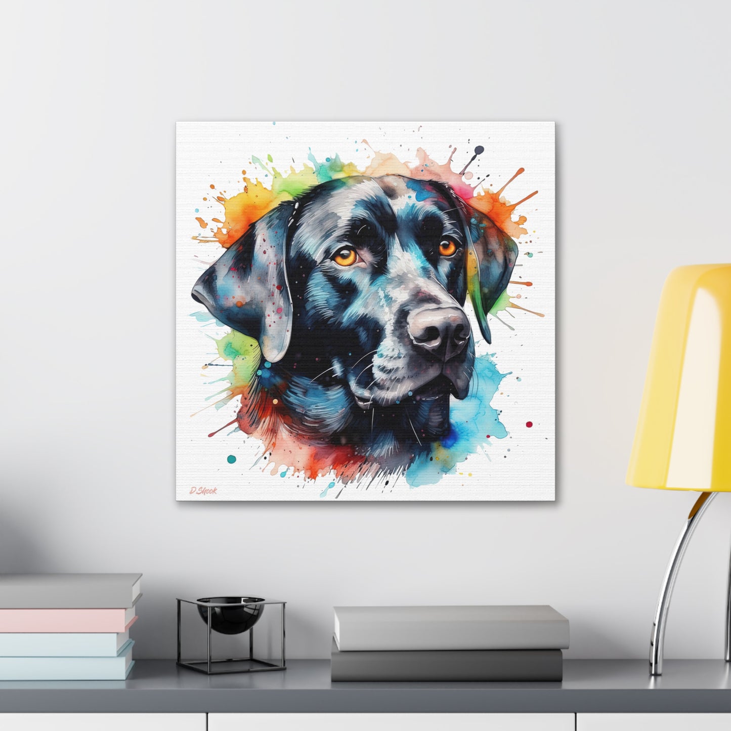 Black Lab 5 Canvas Gallery Wraps