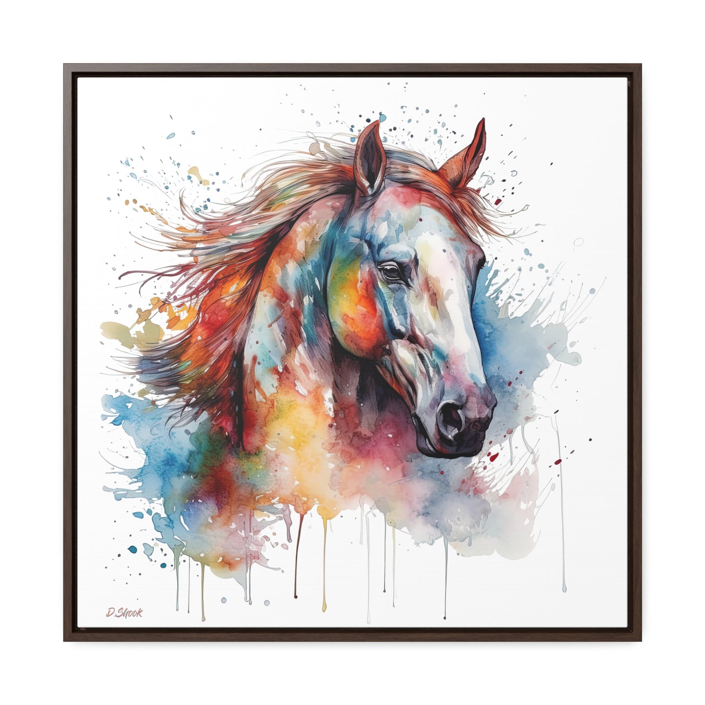Horse Rescue 12 Gallery Canvas Wraps, Square Frame