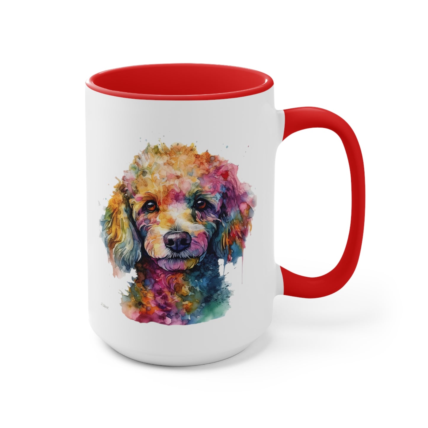 Poodle 2 Accent Mugs