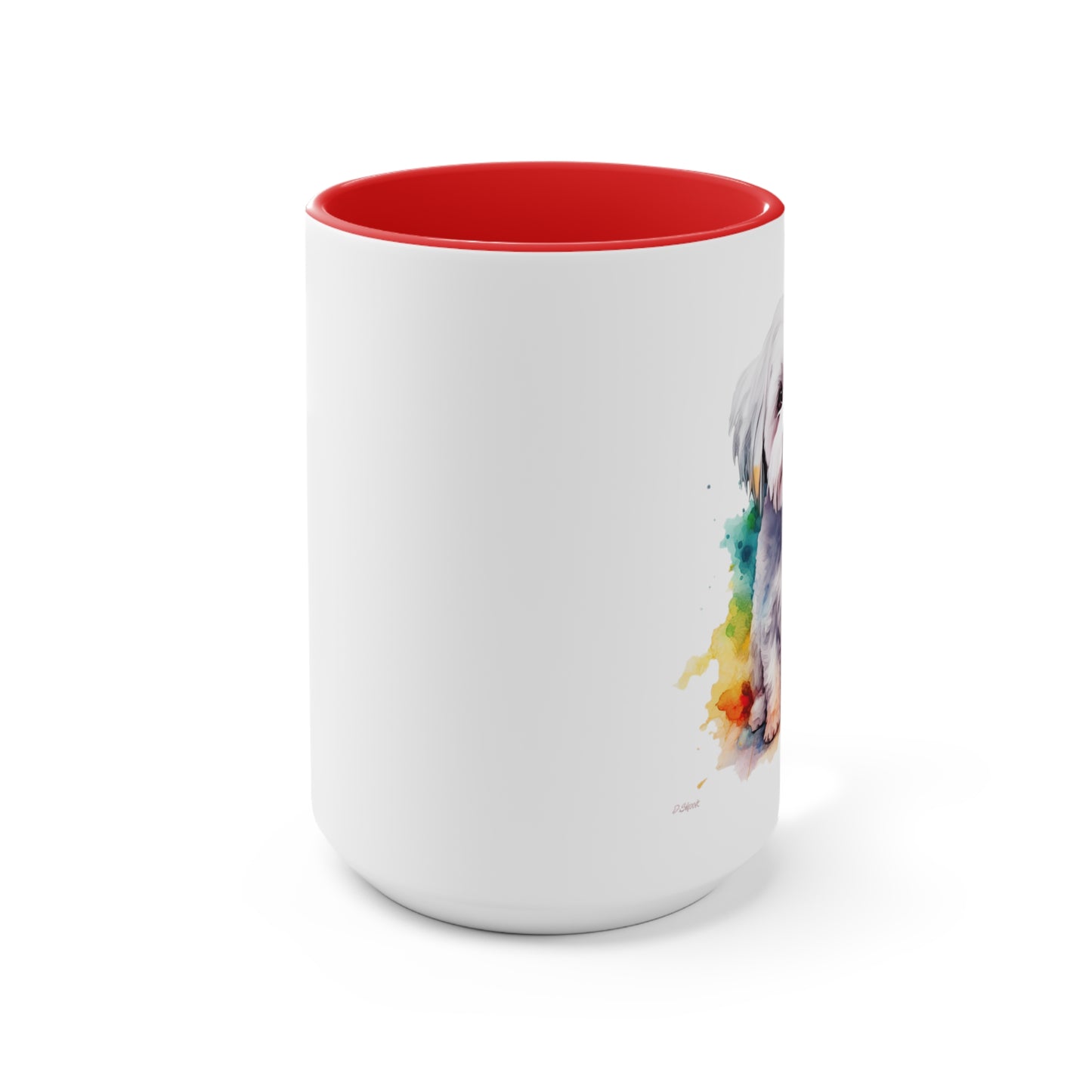 Maltese Dog 3 Accent Mugs