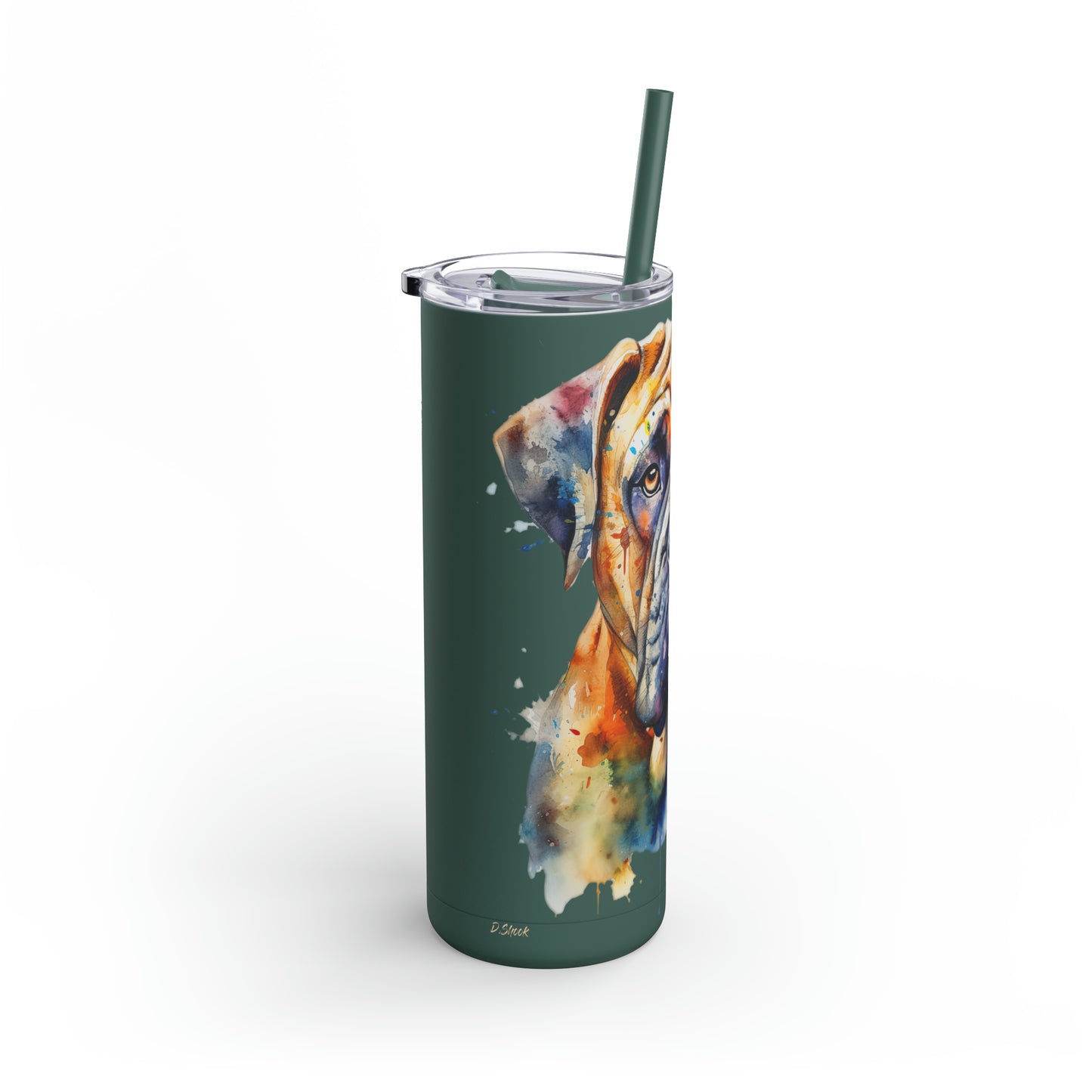 Bullmastiff 3 Maars Maker Skinny Matte Tumbler, 20oz