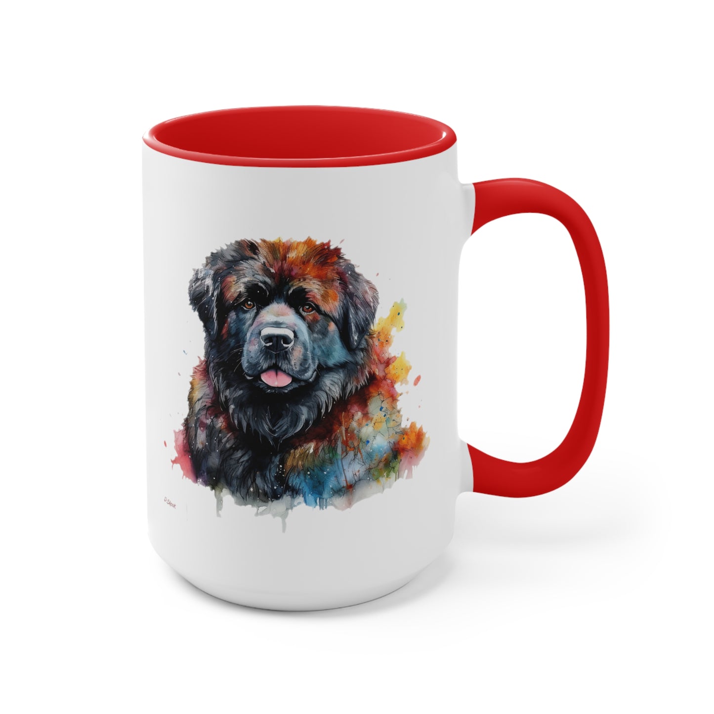 Newfoundland Dog 1 Accent Mugs