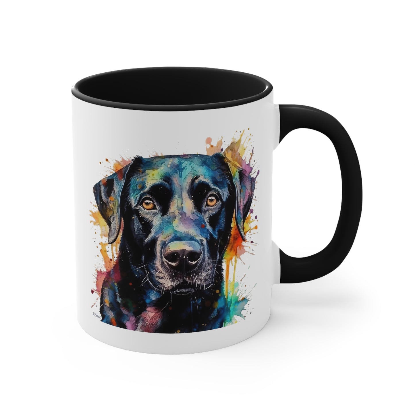 Black Lab 1 Accent Mugs
