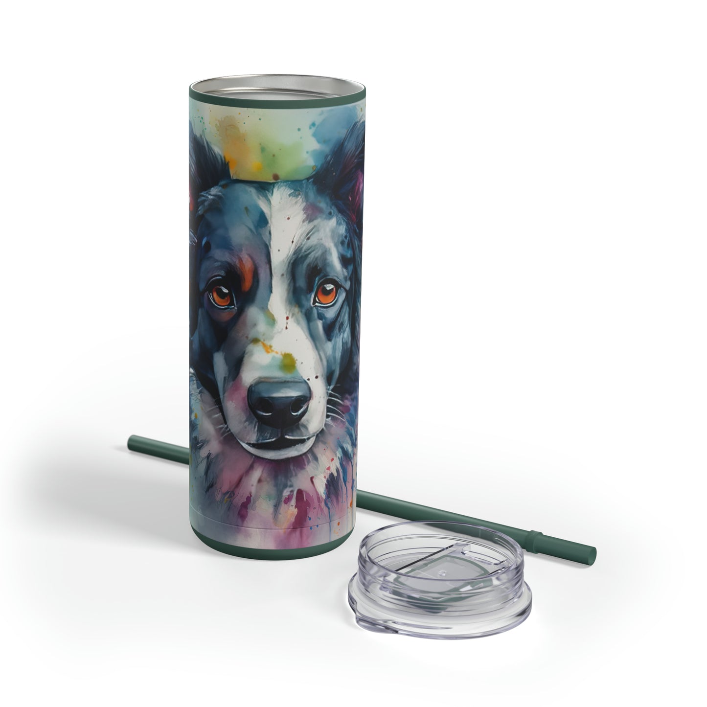 Border Collie 4 Maars Maker Skinny Matte Tumbler, 20oz