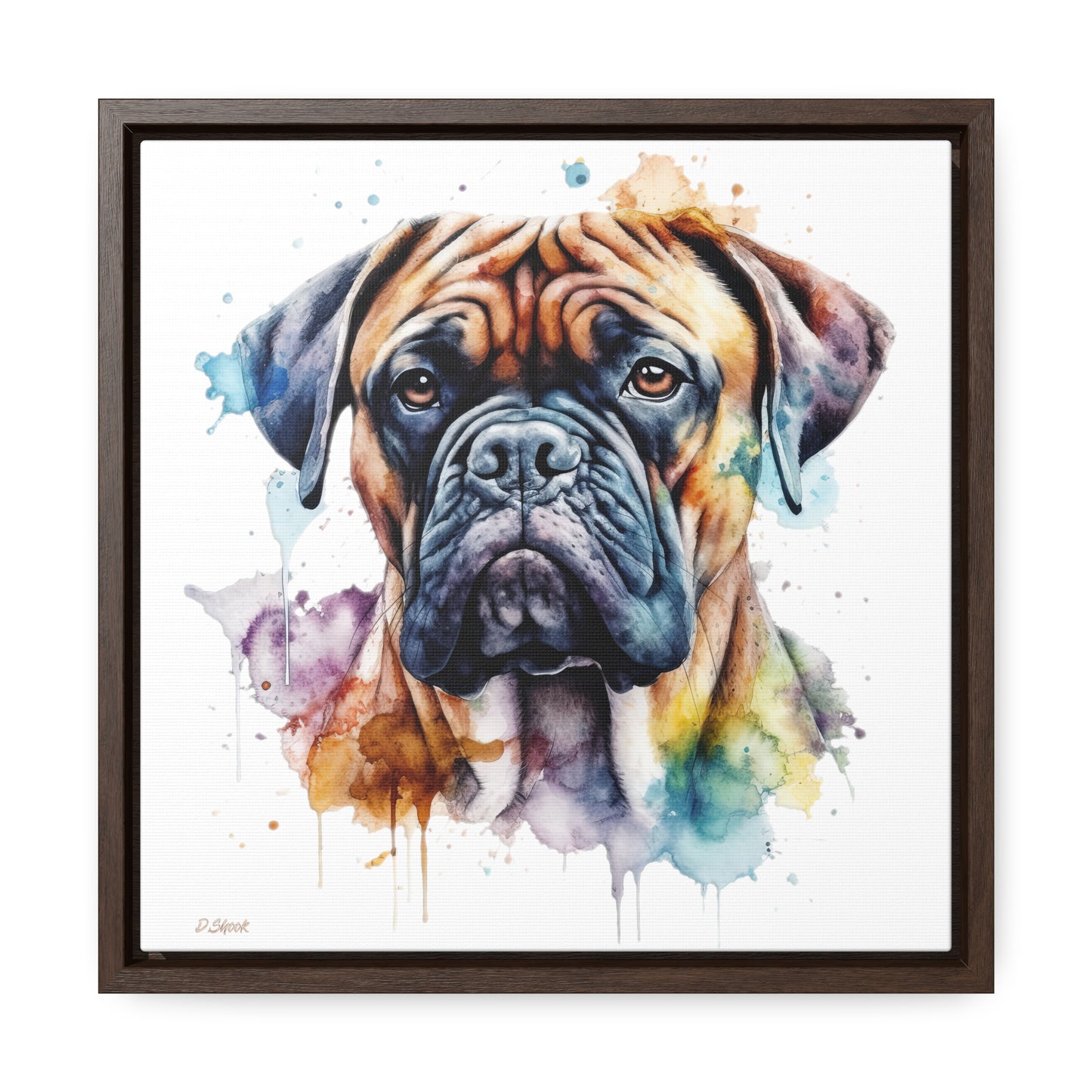 Bullmastiff 1 Gallery Canvas Wraps, Square Frame