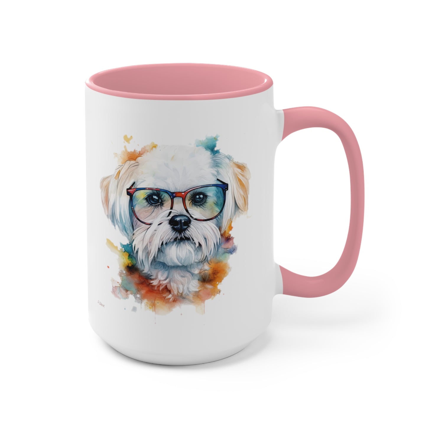 Maltese Dog 5 Accent Mugs