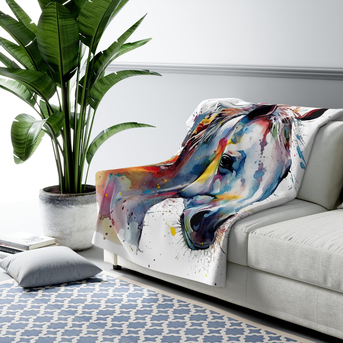 Horse Rescue 14 Sherpa Fleece Blanket