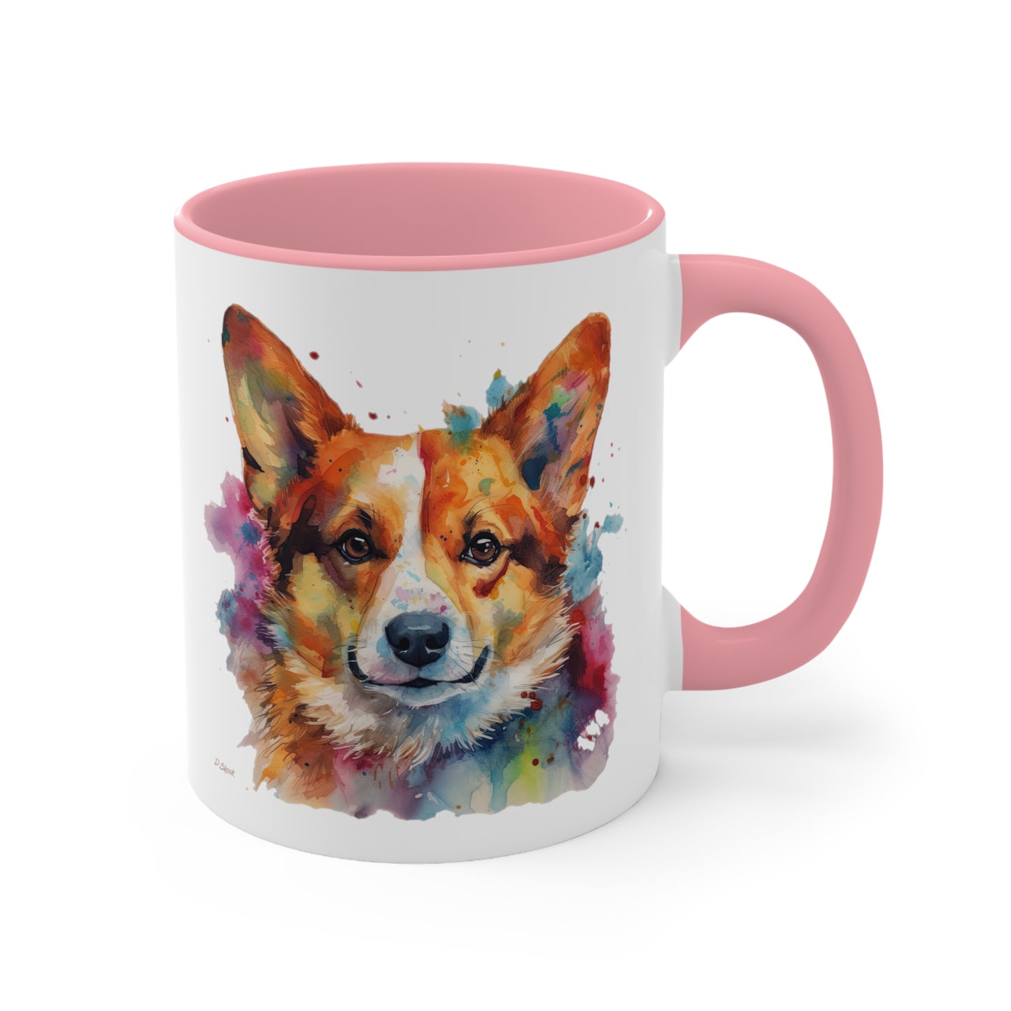Pembroke Welsh Corgi 2 Accent Mugs