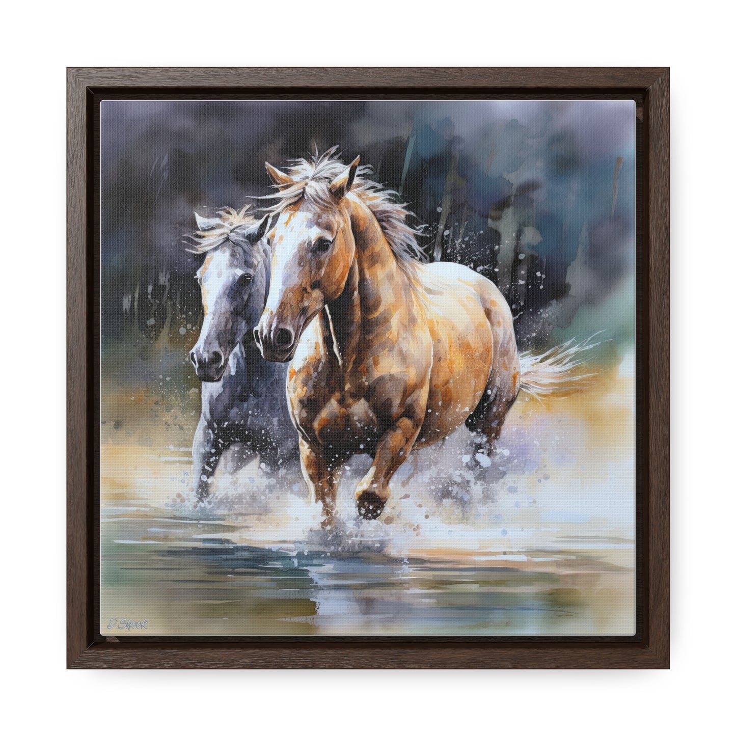 Horse Rescue 18 Gallery Canvas Wraps, Square Frame