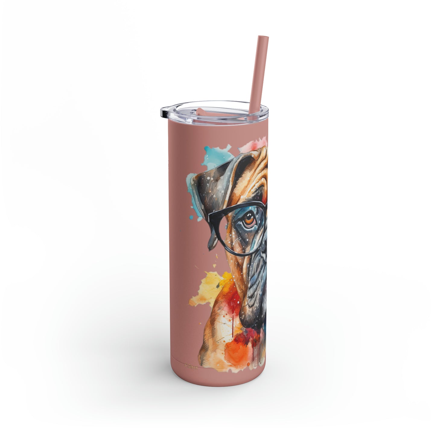 Bullmastiff 6 Maars Maker Skinny Matte Tumbler, 20oz