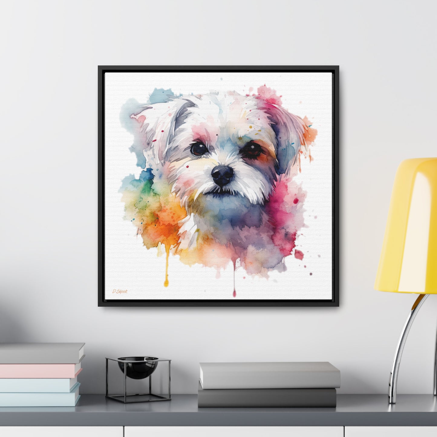 Maltese Dog 1 Gallery Canvas Wraps, Square Frame