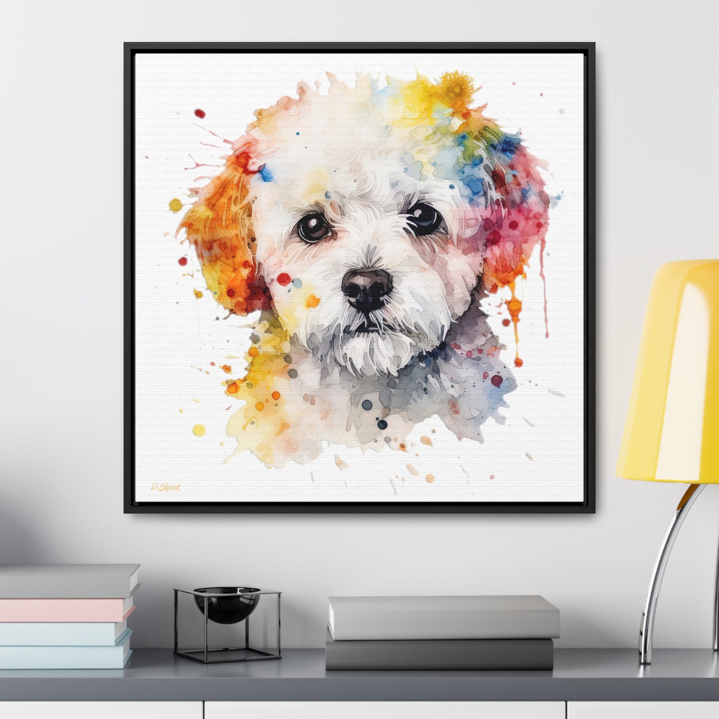 Bichon Frise 2 Gallery Canvas Wraps, Square Frame
