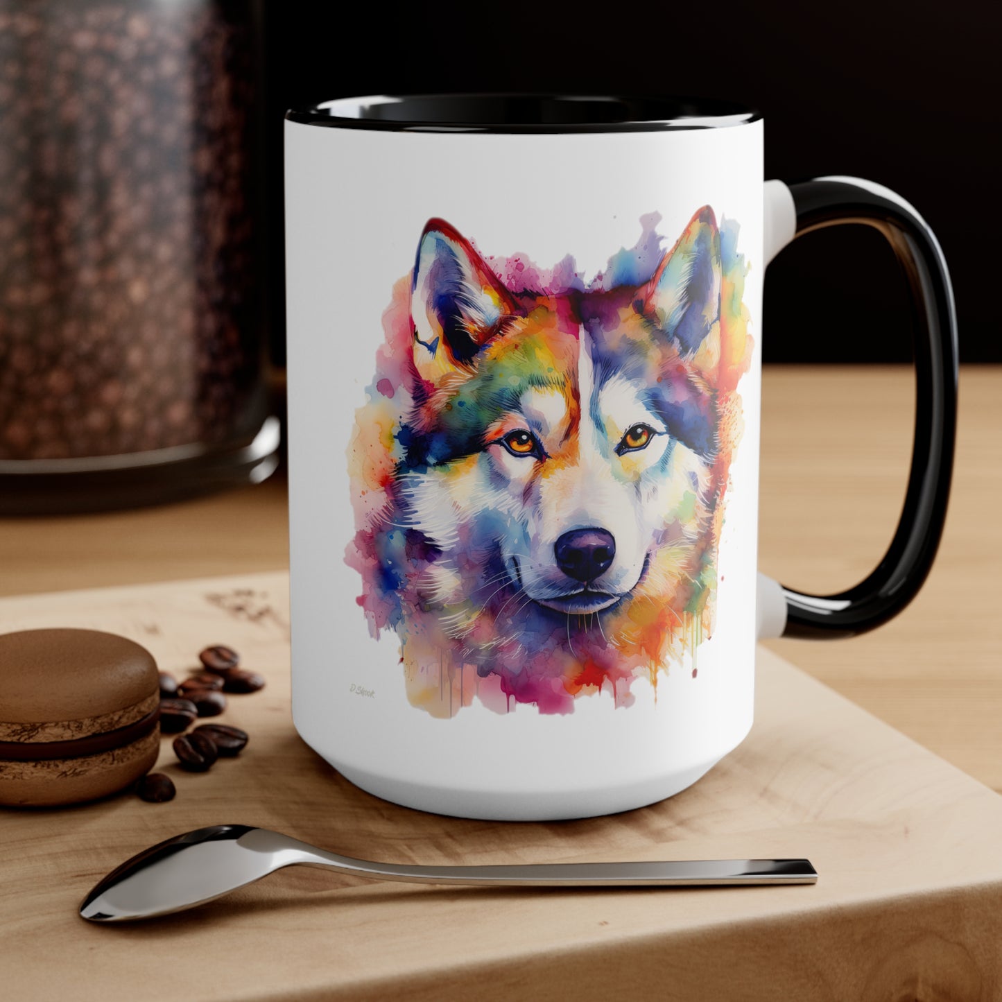 Siberian Husky 1 Accent Mugs