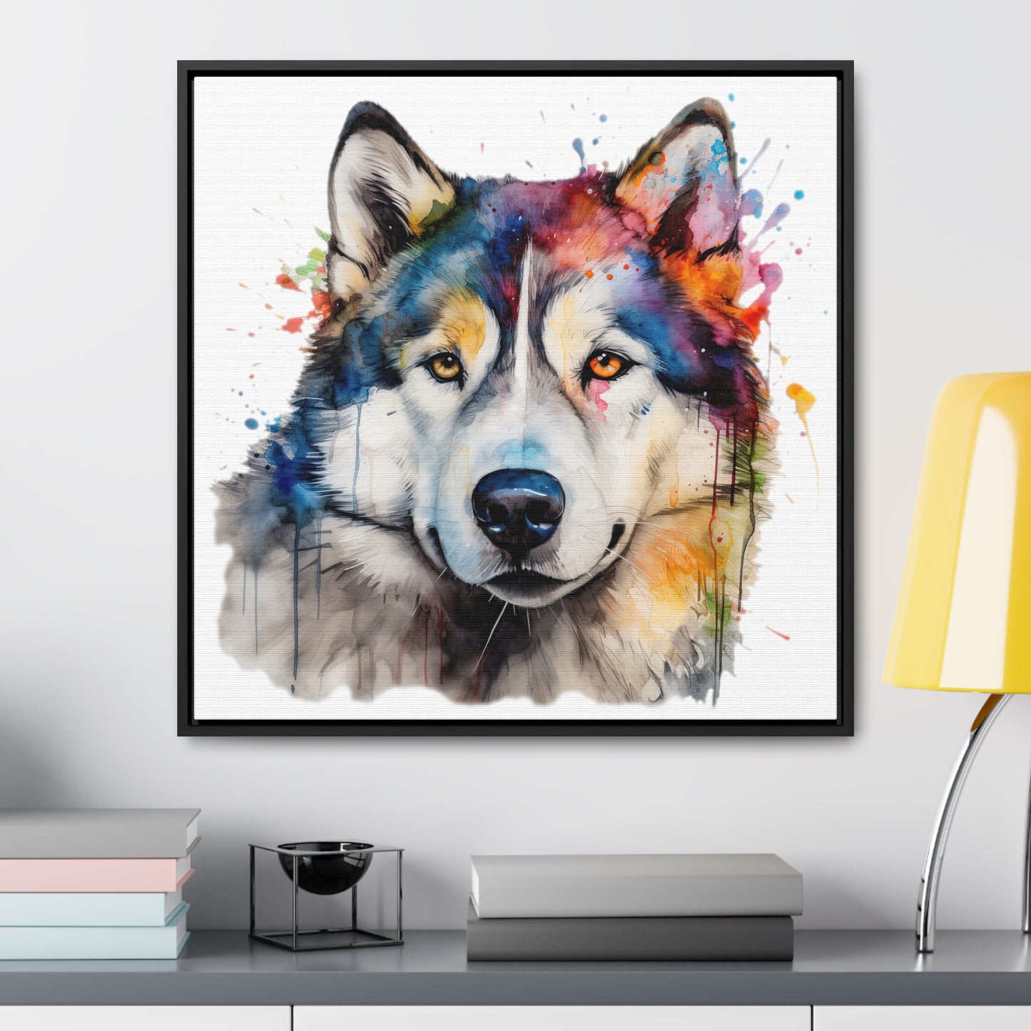 Alaskan Malamute 3 Gallery Canvas Wraps, Square Frame